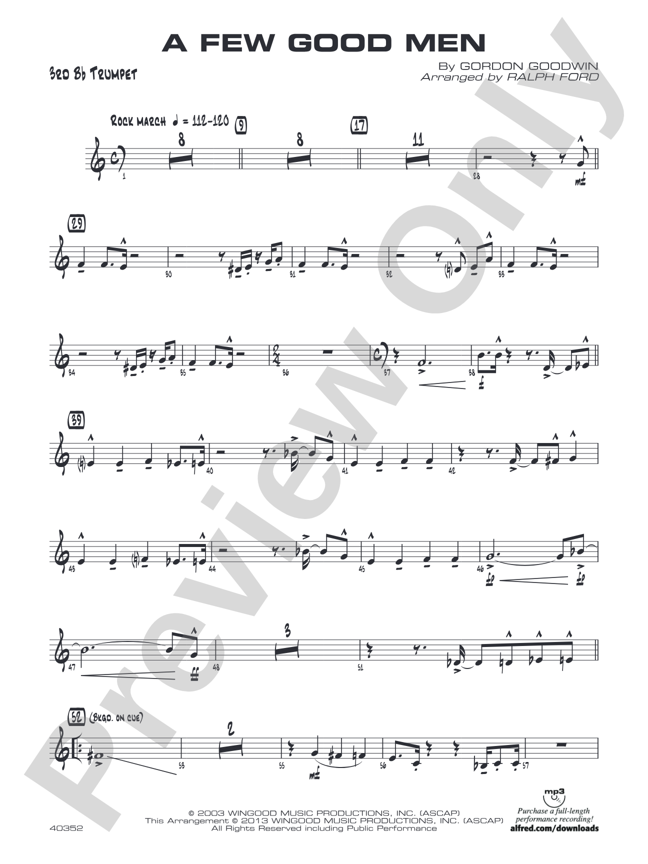A Few Good Men: 3rd B-flat Trumpet