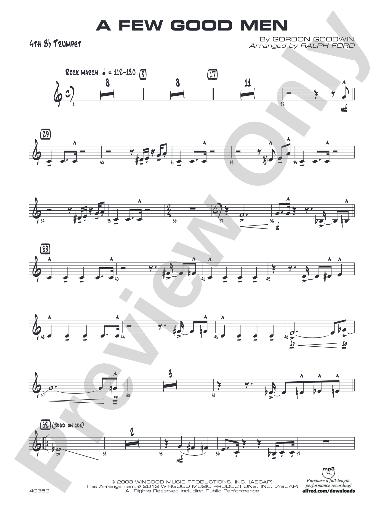 A Few Good Men: 4th B-flat Trumpet