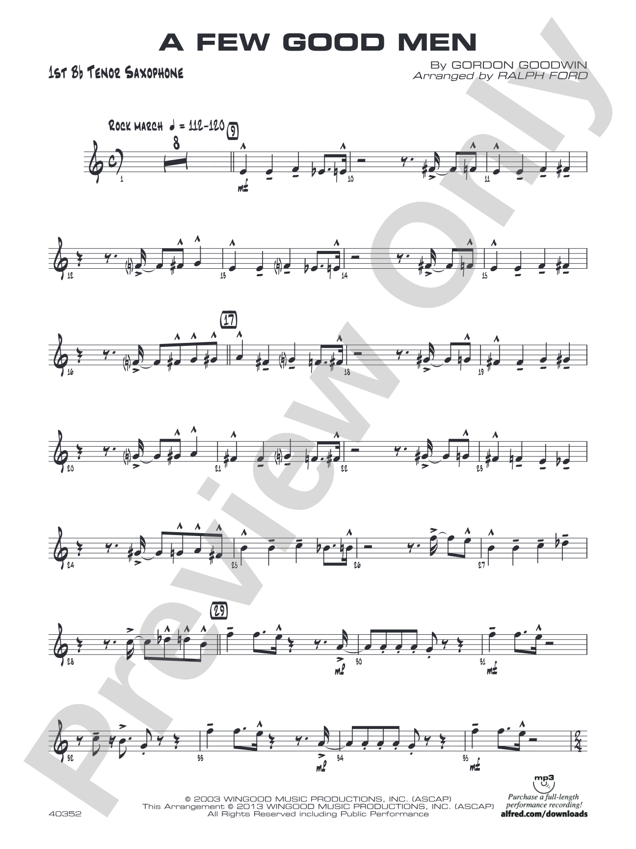 A Few Good Men: B-flat Tenor Saxophone
