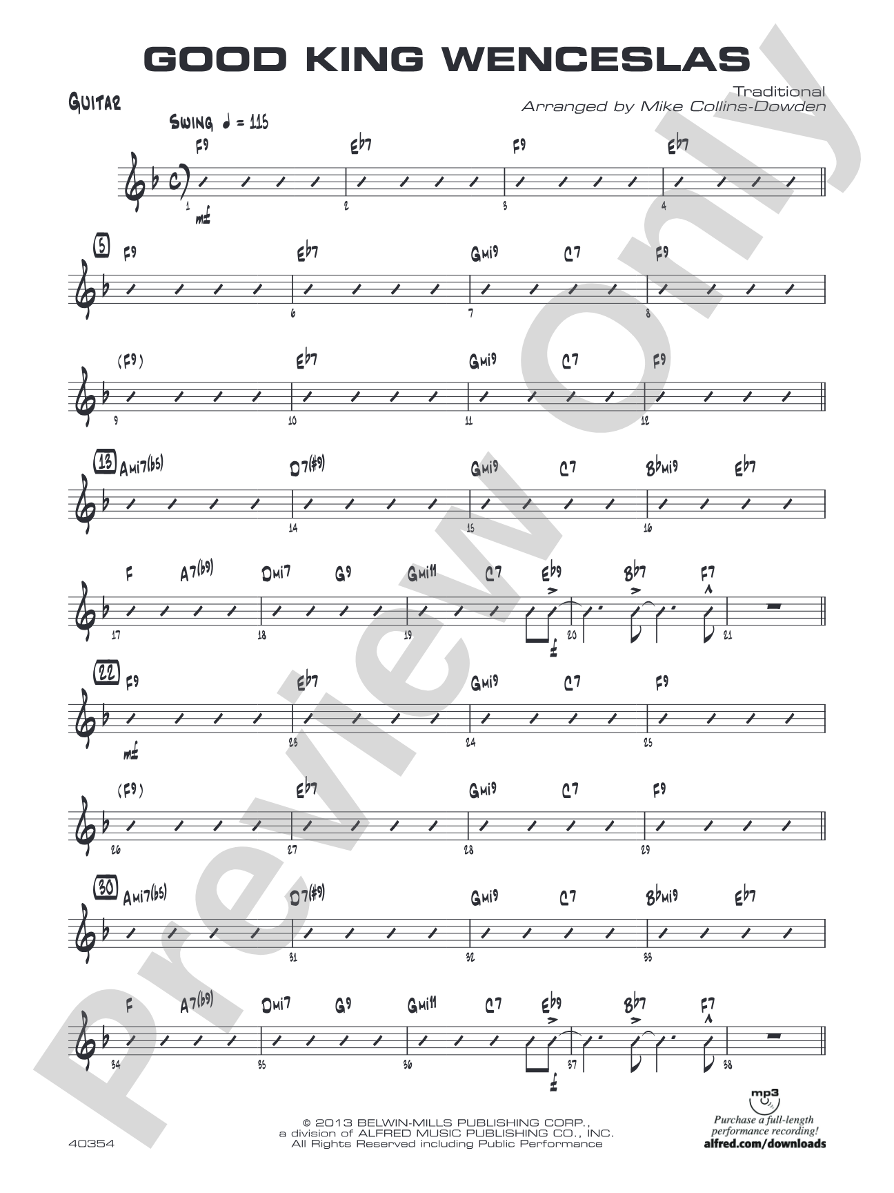Good King Wenceslas: Guitar