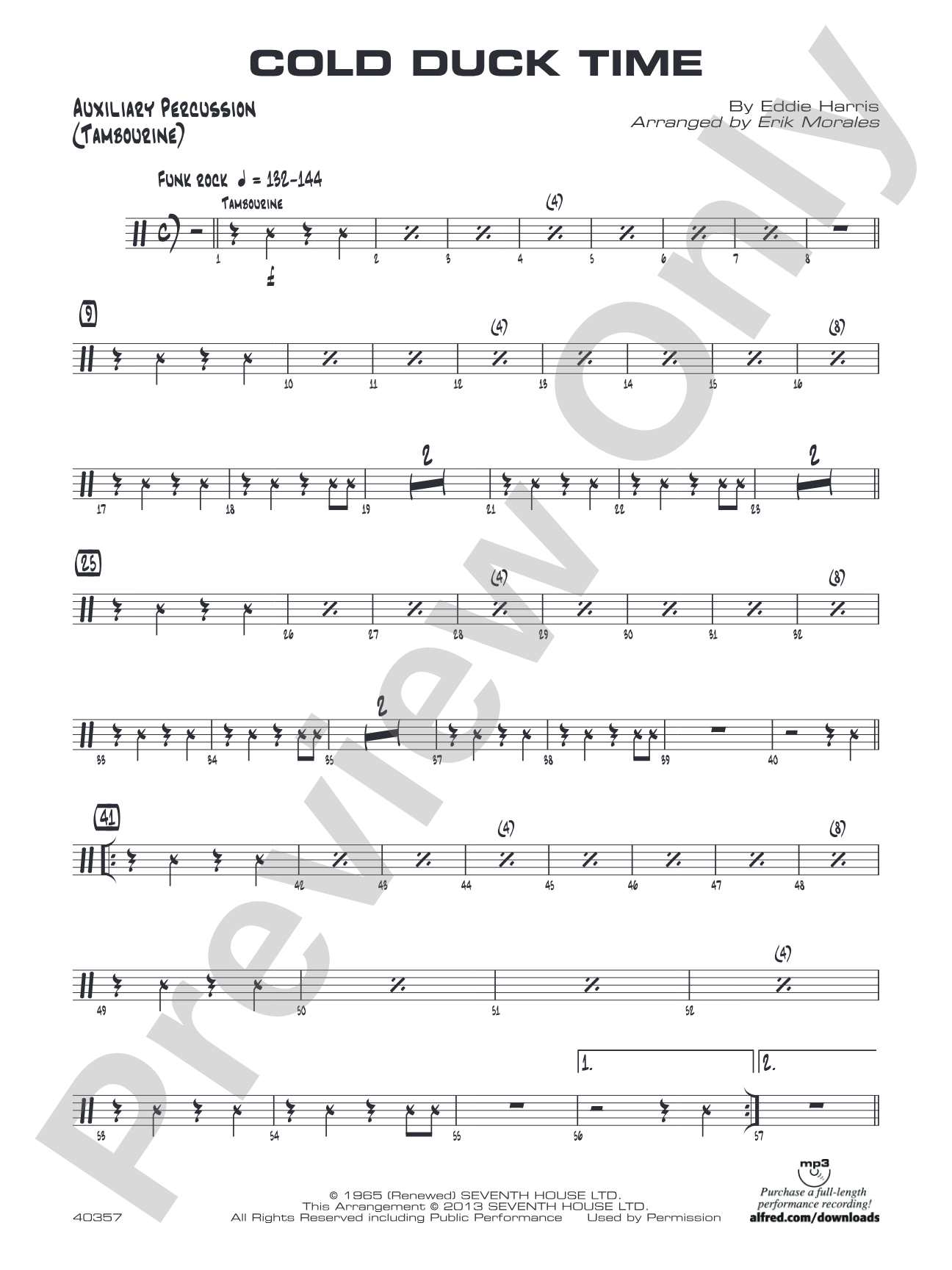 Cold Duck Time: Auxiliary Percussion