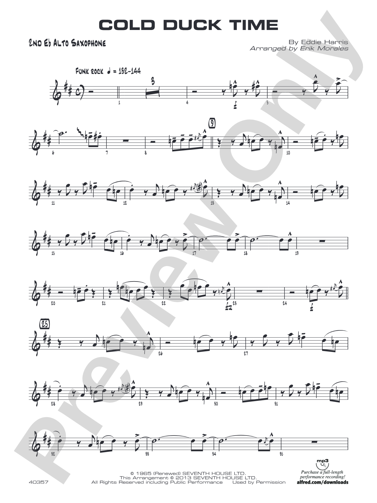 Cold Duck Time: 2nd E-flat Alto Saxophone