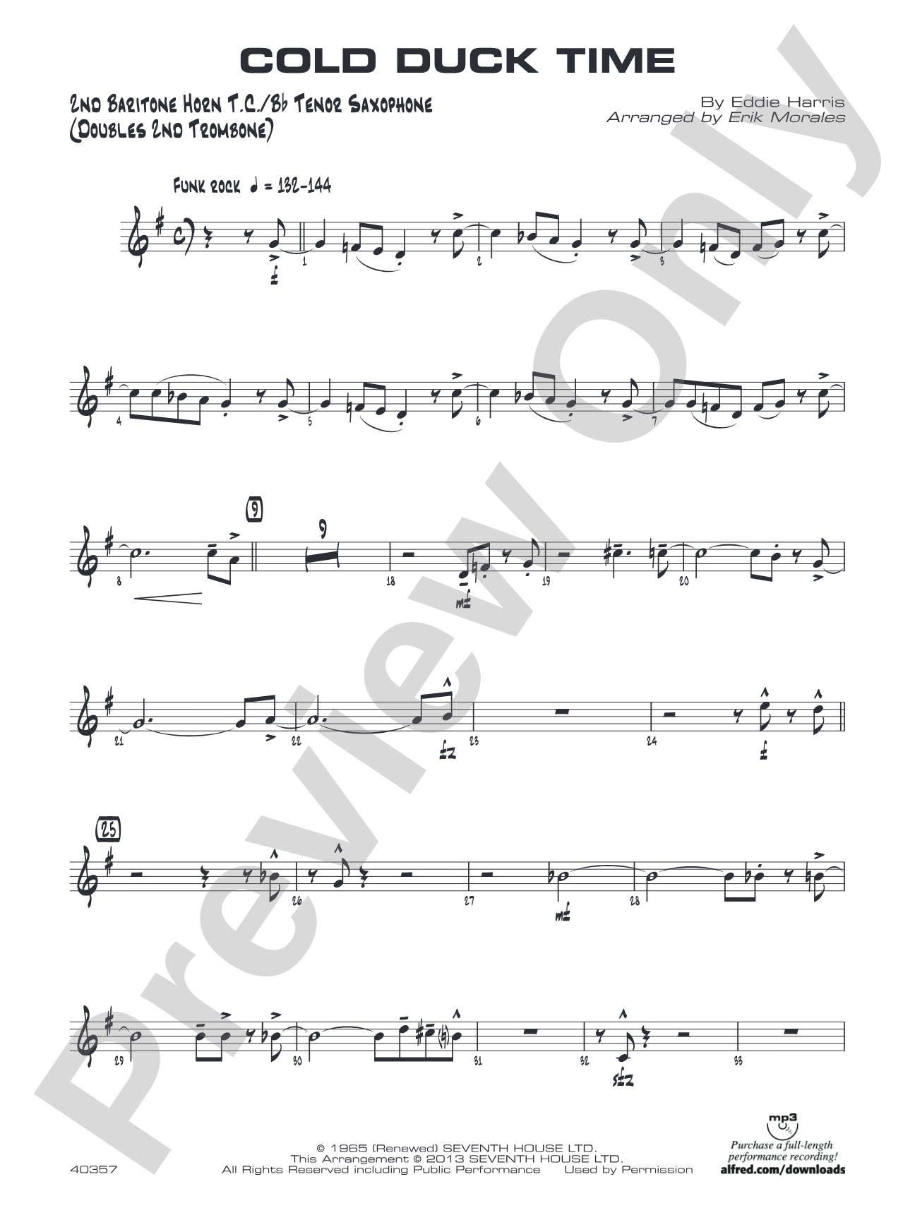 Cold Duck Time: 2nd Baritone T.C.