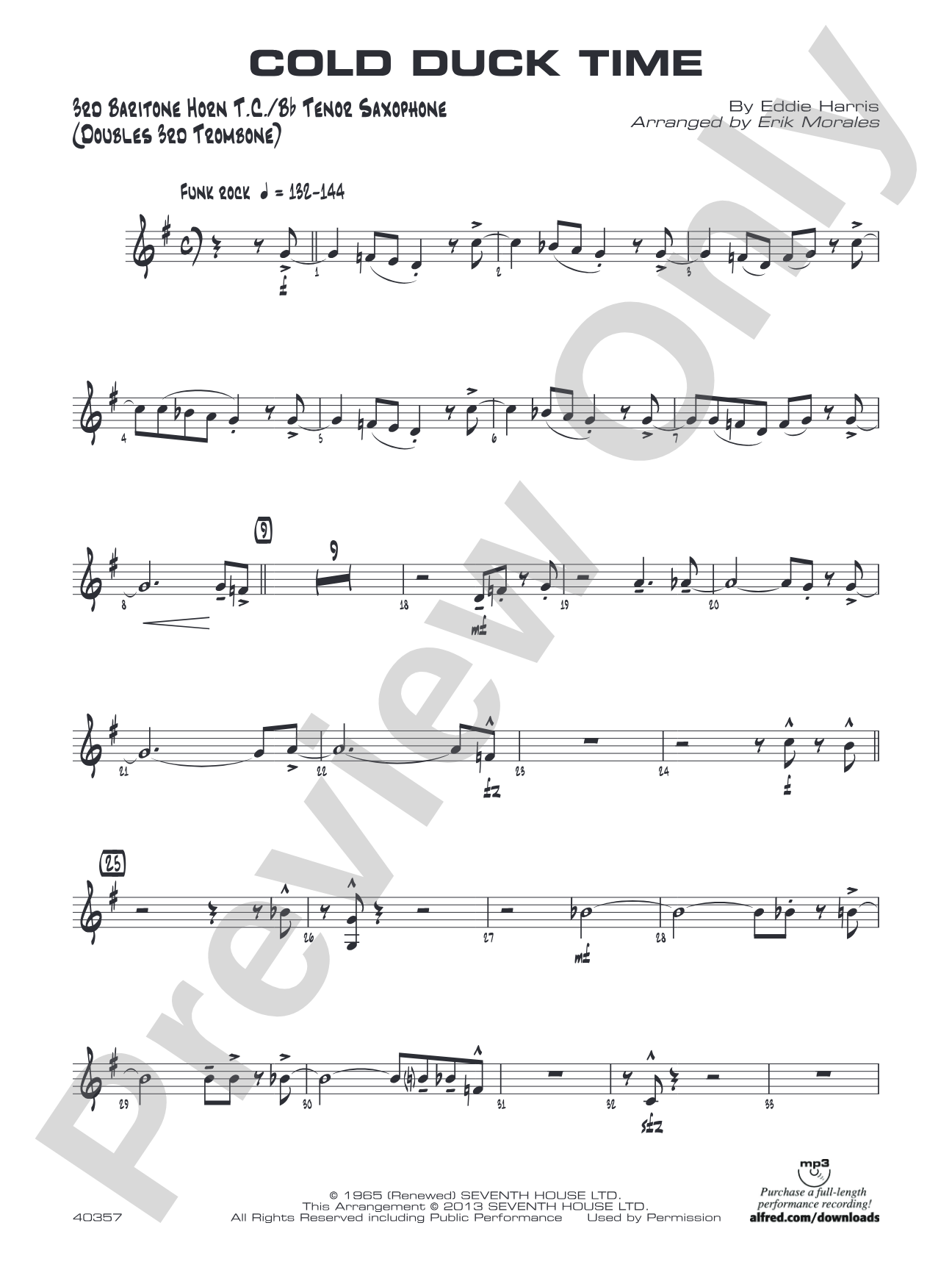 Cold Duck Time: 3rd Baritone T.C.