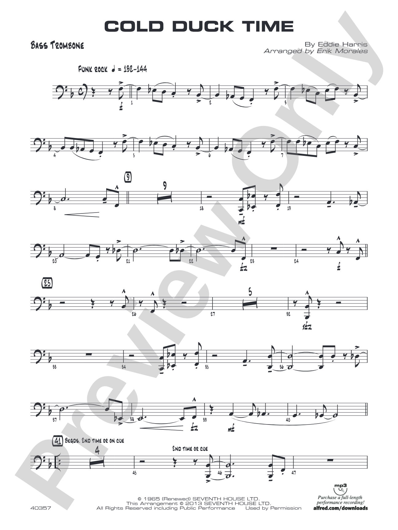 Cold Duck Time: Bass Trombone