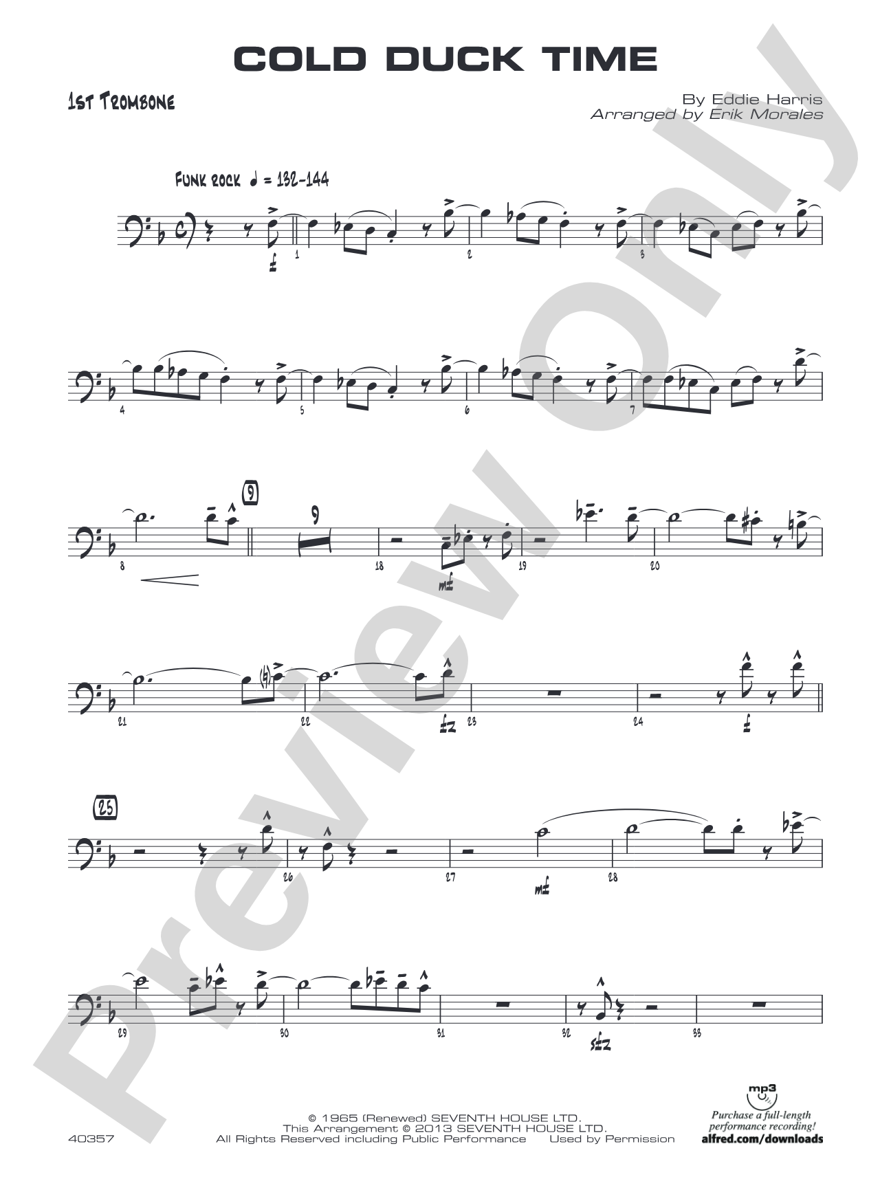 Cold Duck Time: 1st Trombone