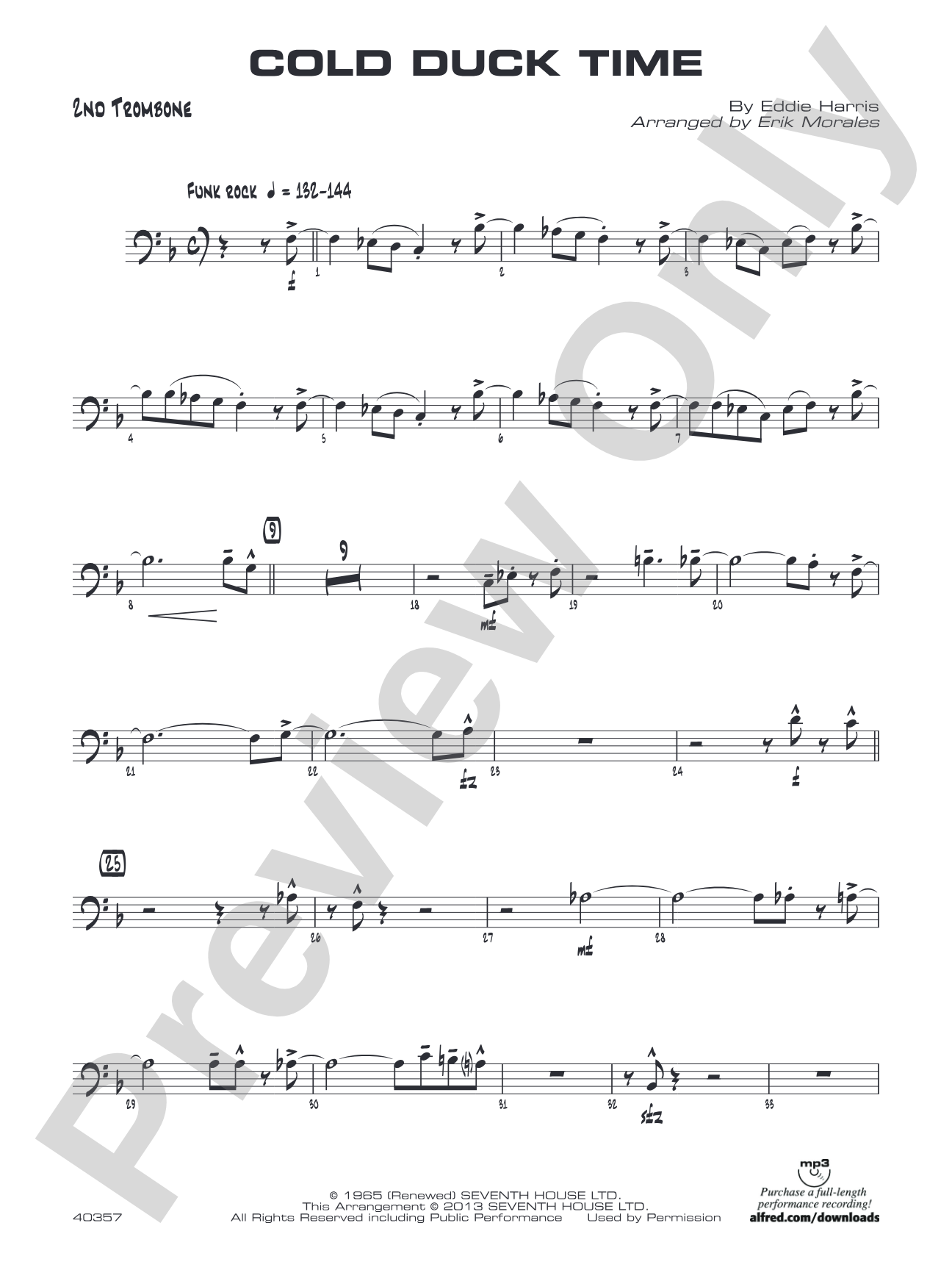 Cold Duck Time: 2nd Trombone