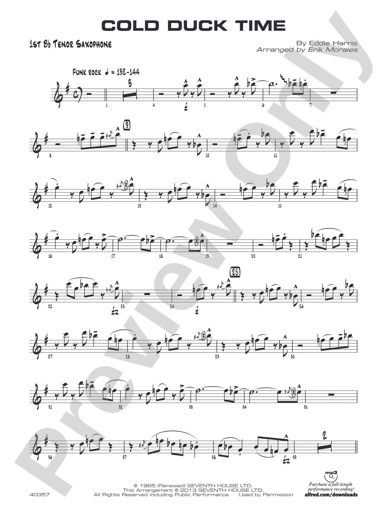 Cold Duck Time: B-flat Tenor Saxophone