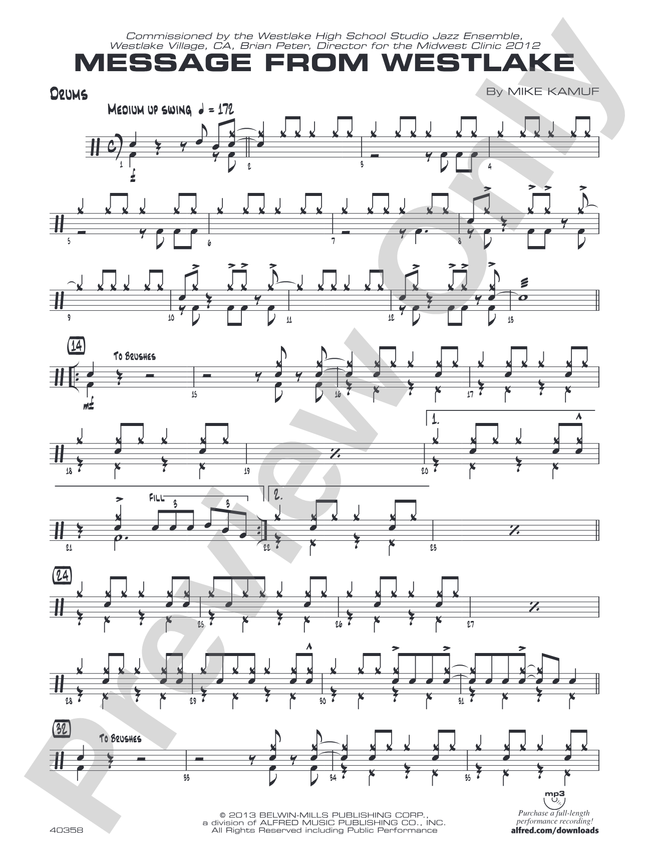 Message from Westlake: Drums