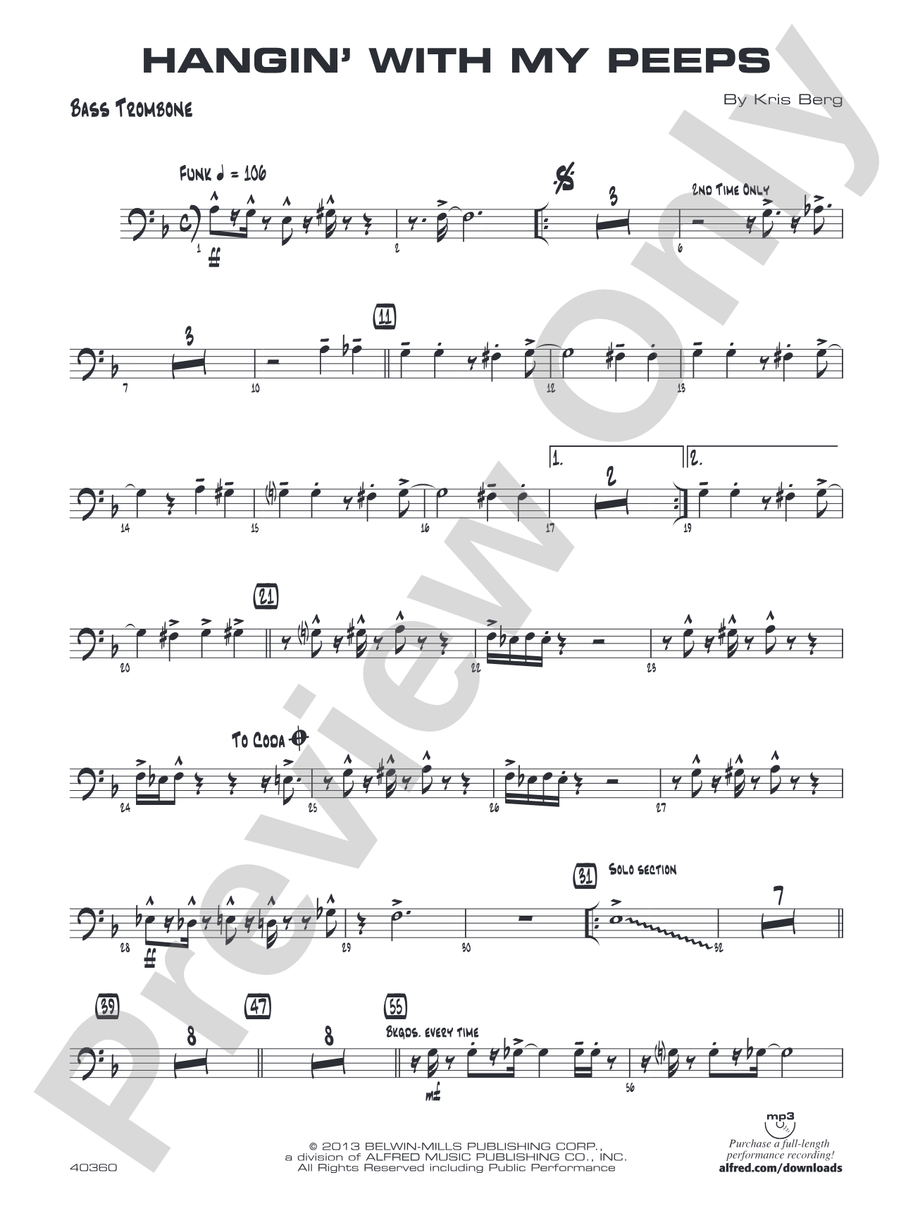 Hangin' with My Peeps: Bass Trombone