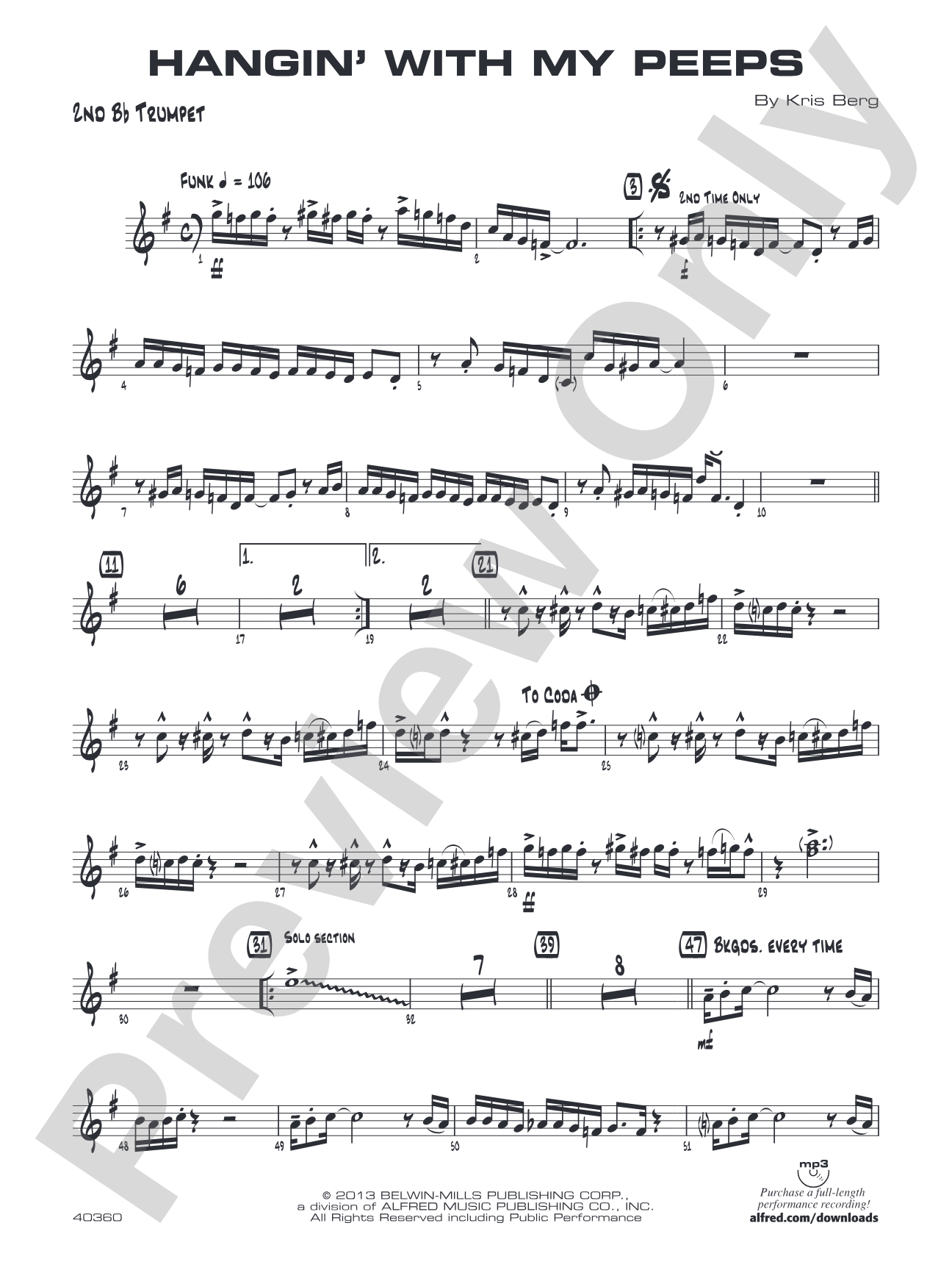 Hangin' with My Peeps: 2nd B-flat Trumpet