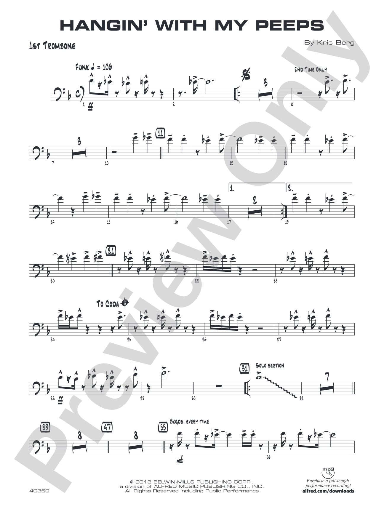 Hangin' with My Peeps: 1st Trombone