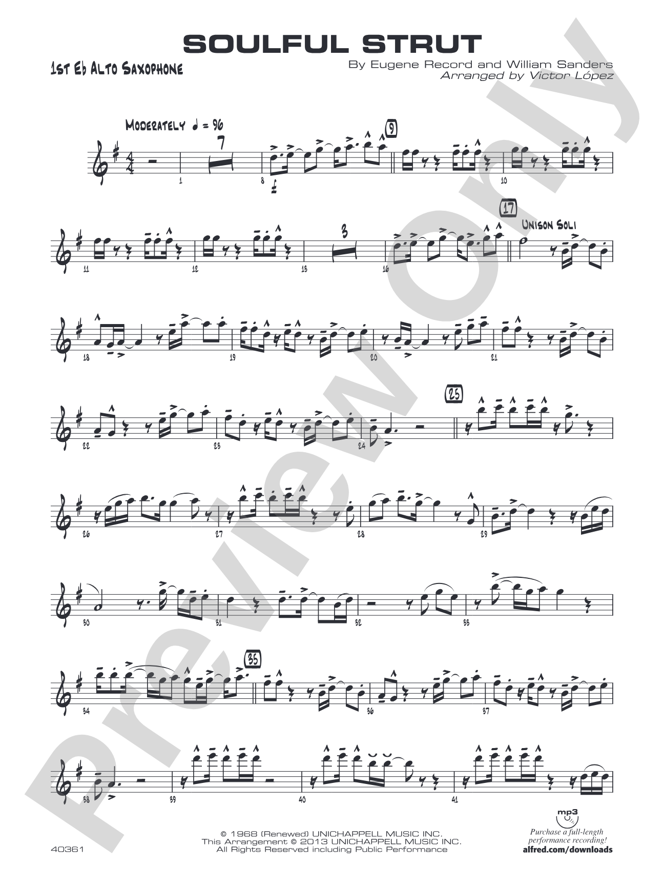 Soulful Strut: E-flat Alto Saxophone