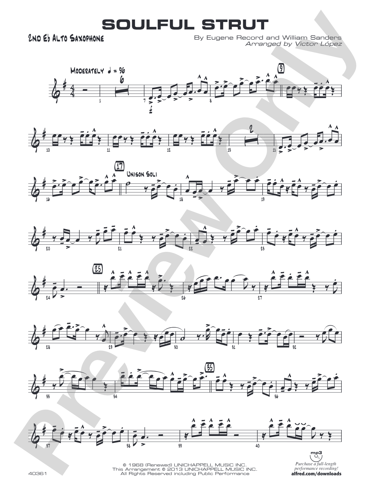 Soulful Strut: 2nd E-flat Alto Saxophone