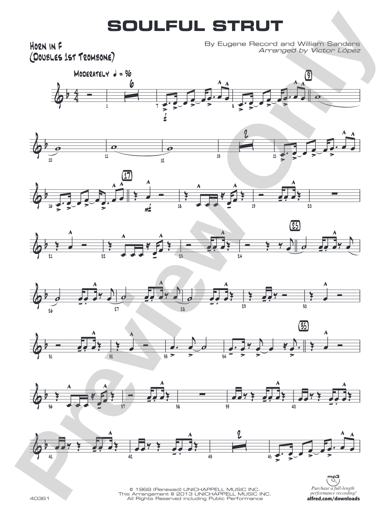 Soulful Strut: 1st F Horn