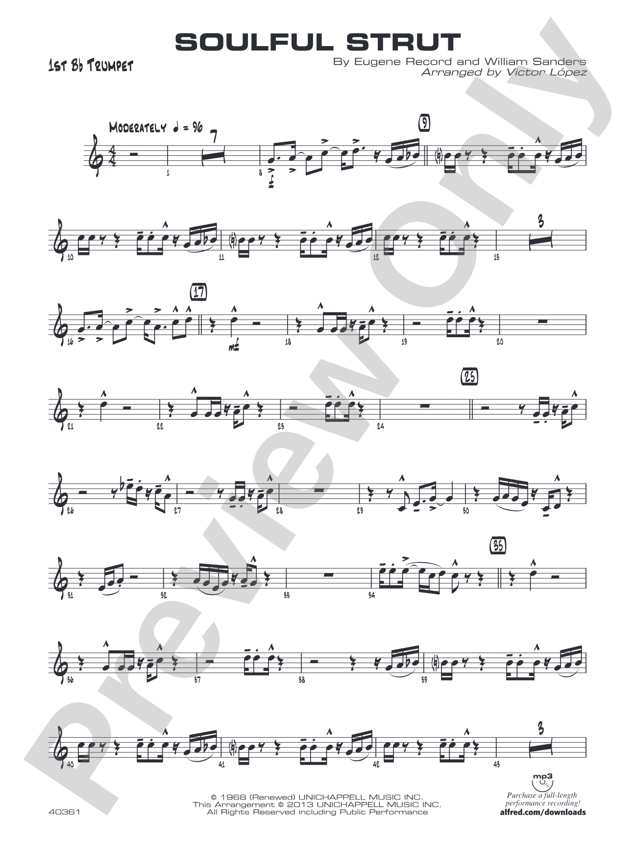 Soulful Strut: 1st B-flat Trumpet