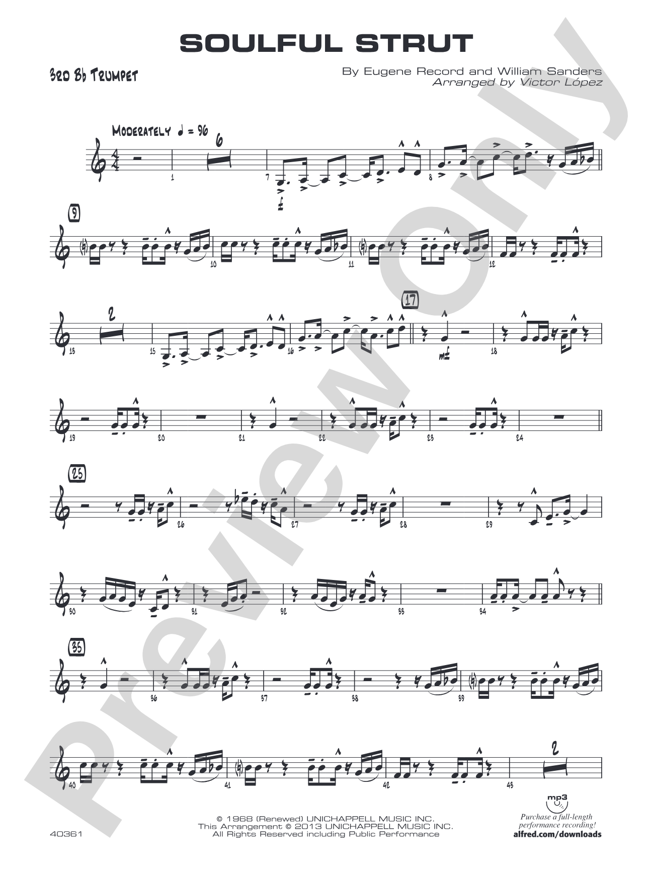Soulful Strut: 3rd B-flat Trumpet