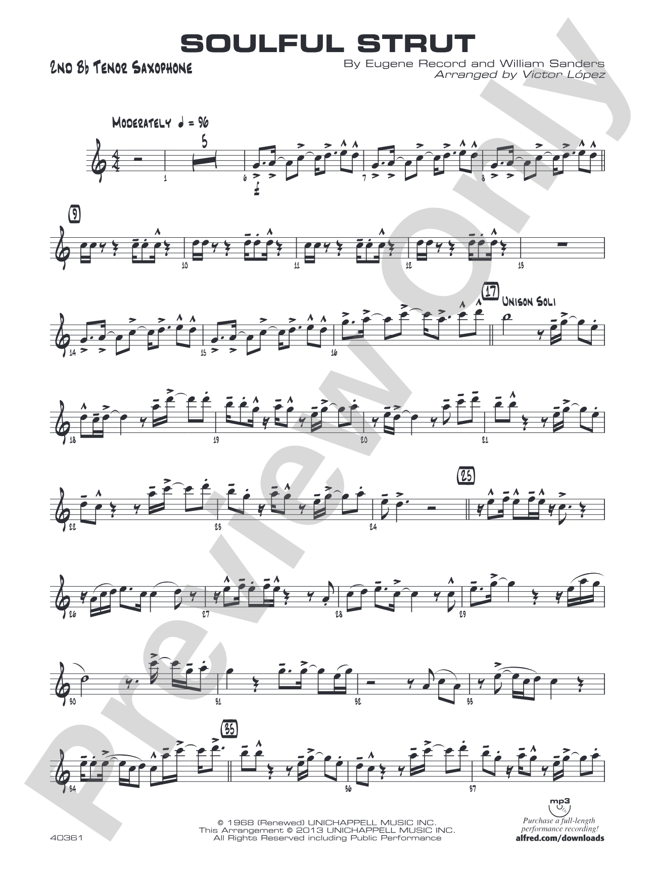 Soulful Strut: 2nd B-flat Tenor Saxophone