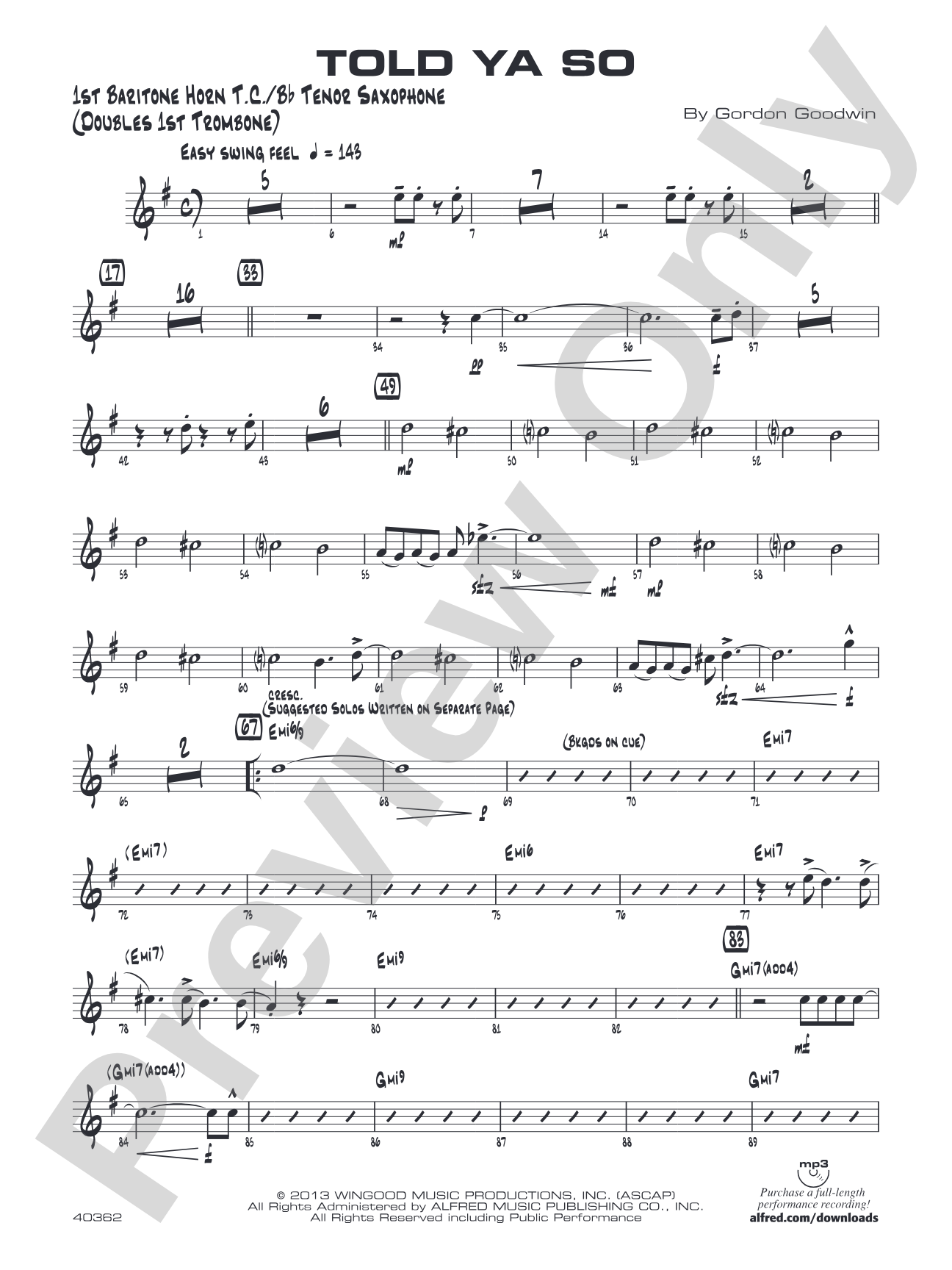 Told Ya So: Baritone T.C.
