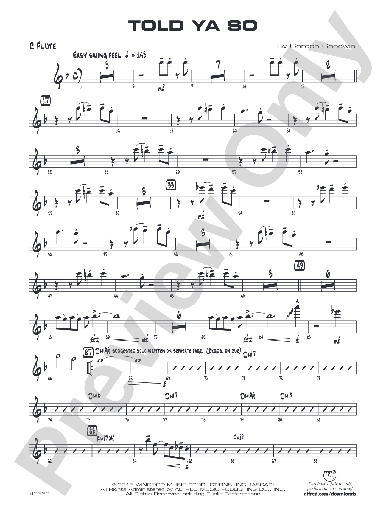 Told Ya So: Flute