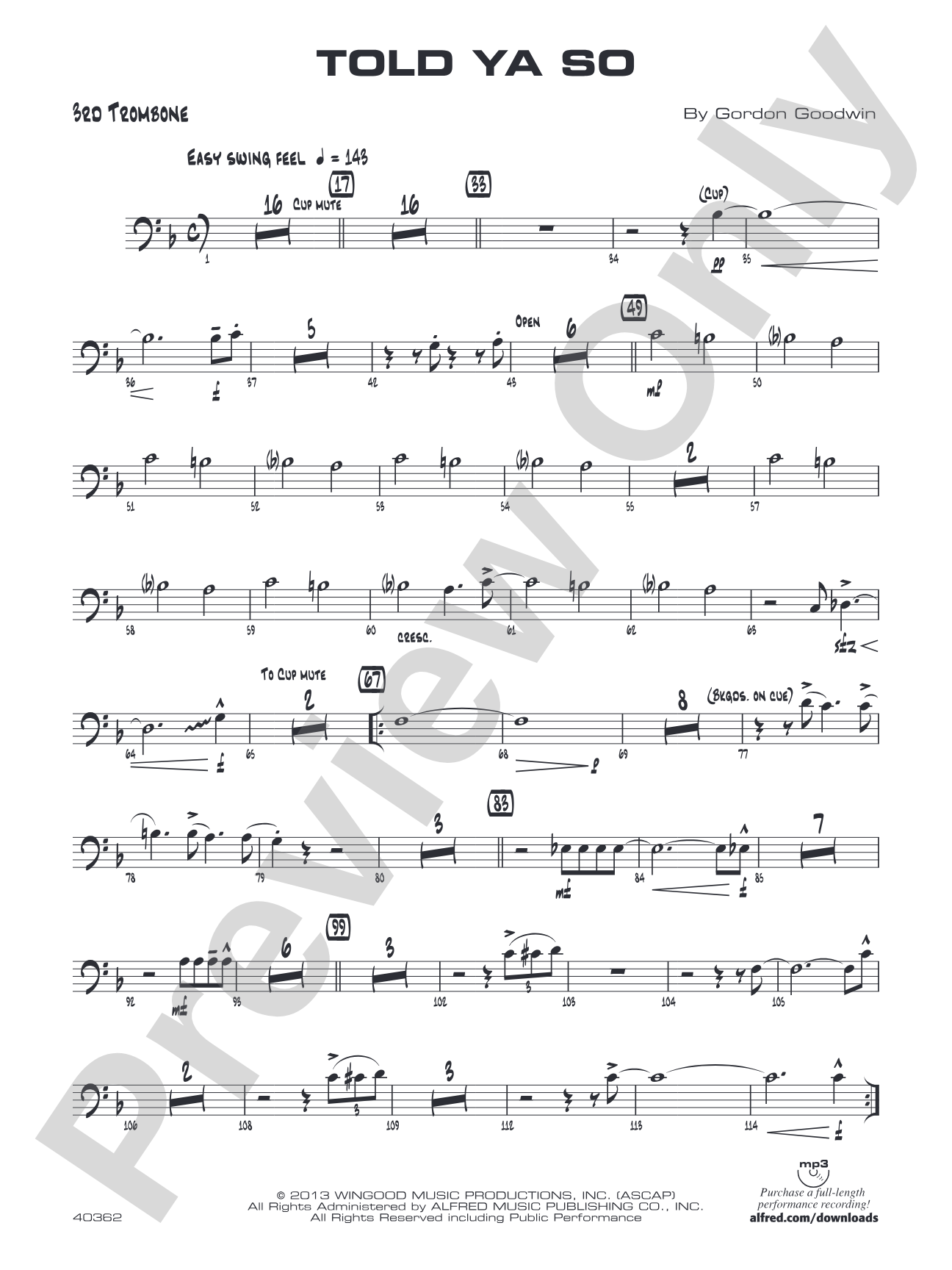 Told Ya So: 3rd Trombone