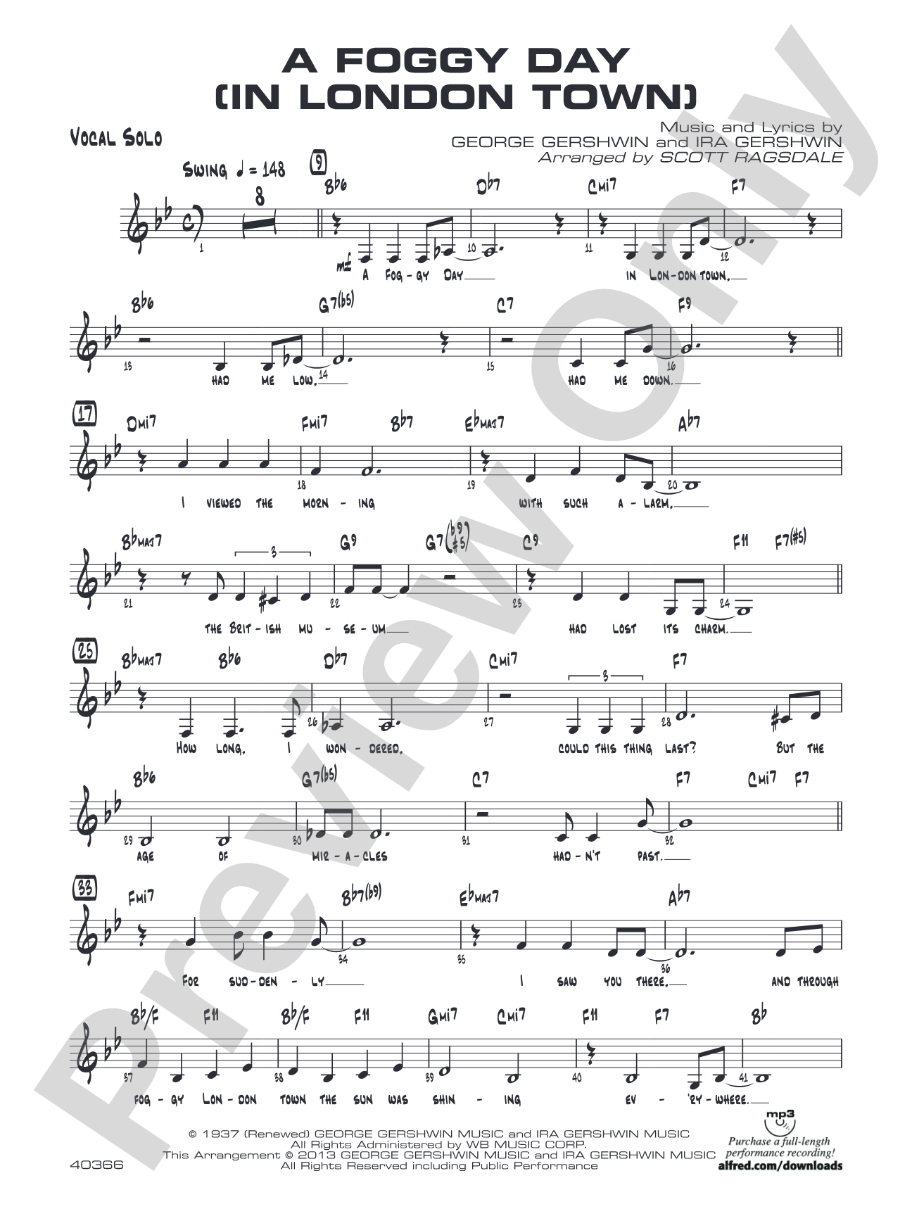 A Foggy Day: Vocal Solo
