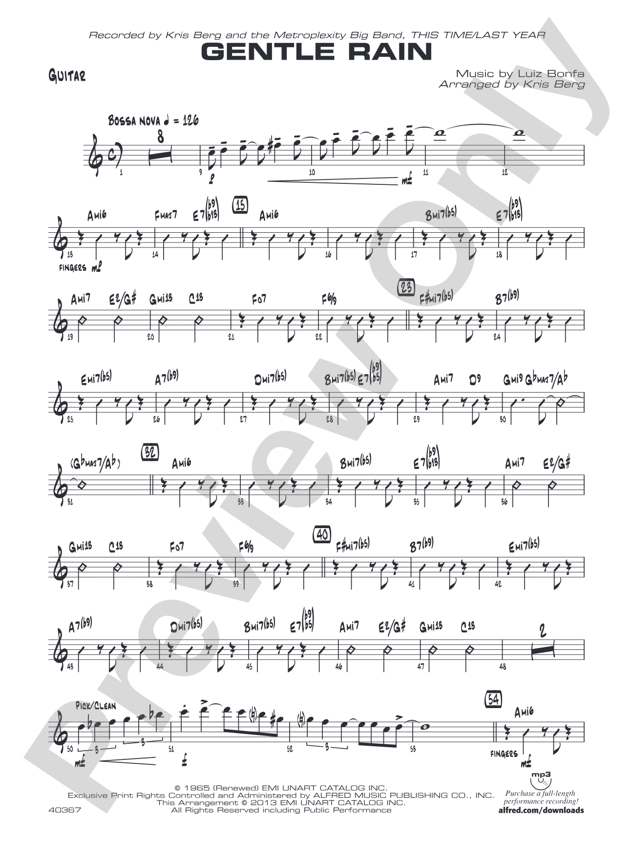 Gentle Rain: Guitar