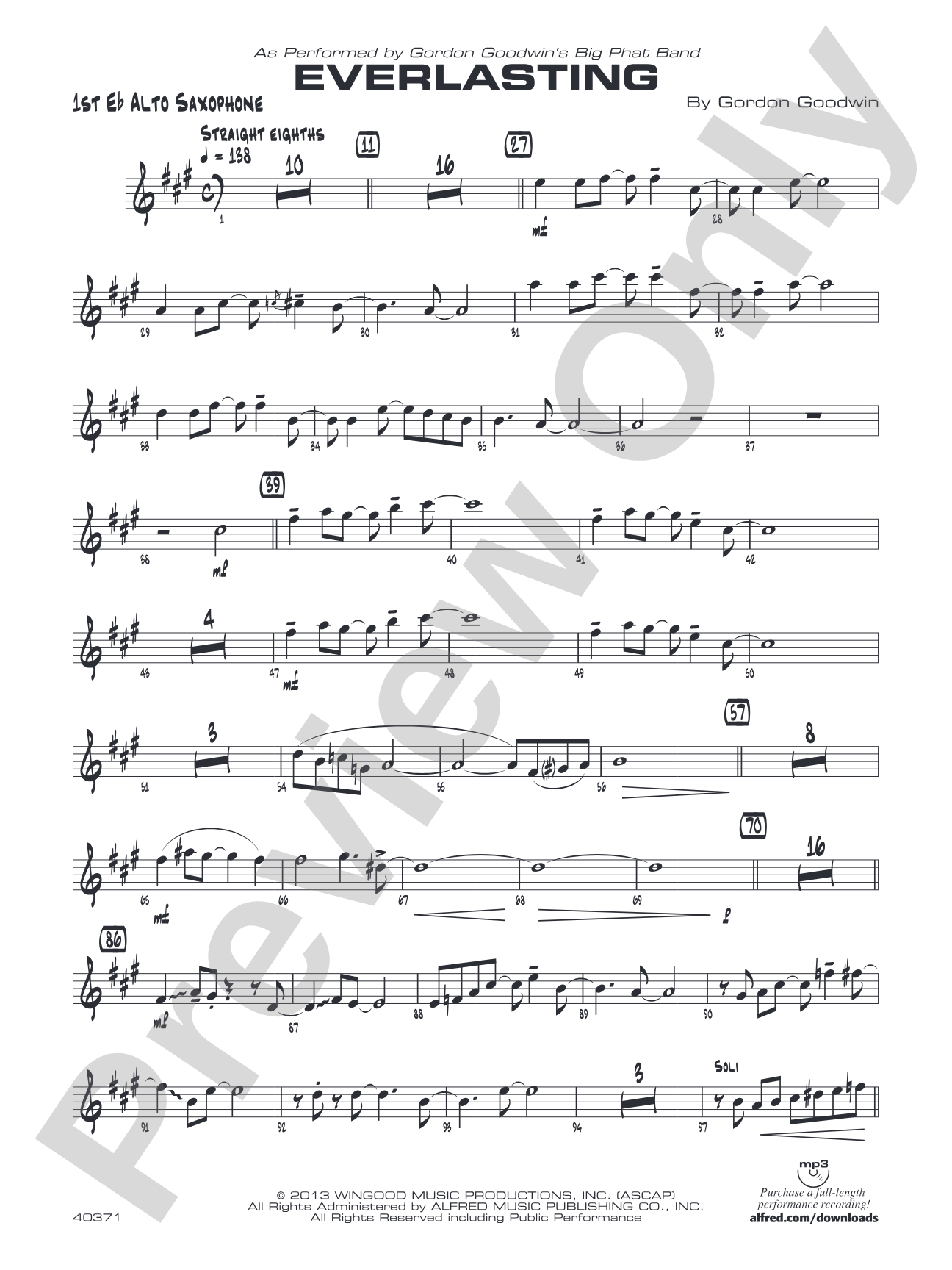 Everlasting: E-flat Alto Saxophone