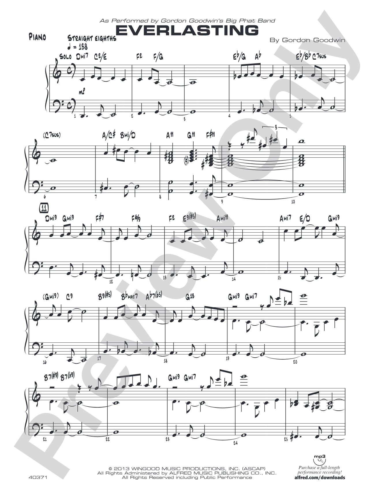 Everlasting: Piano Accompaniment