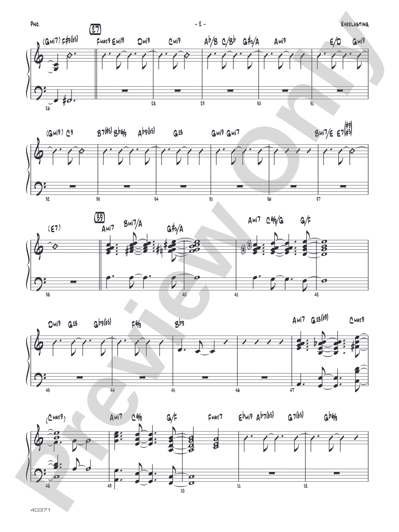 Everlasting: Piano Accompaniment