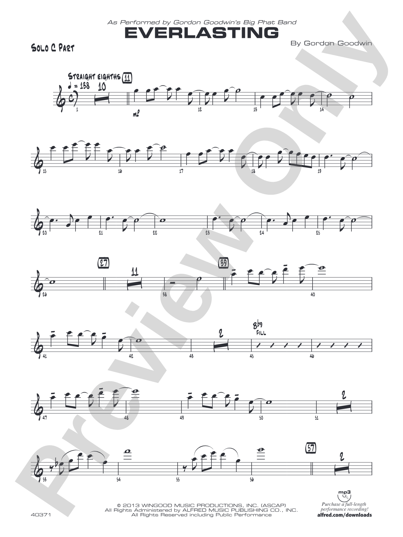 Everlasting: Solo C Instruments (Treble Clef)