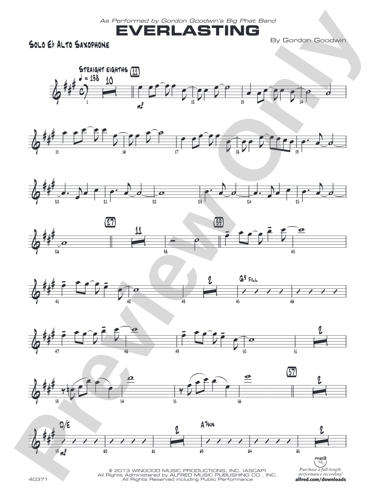 Everlasting: Solo Eb Alto Sax