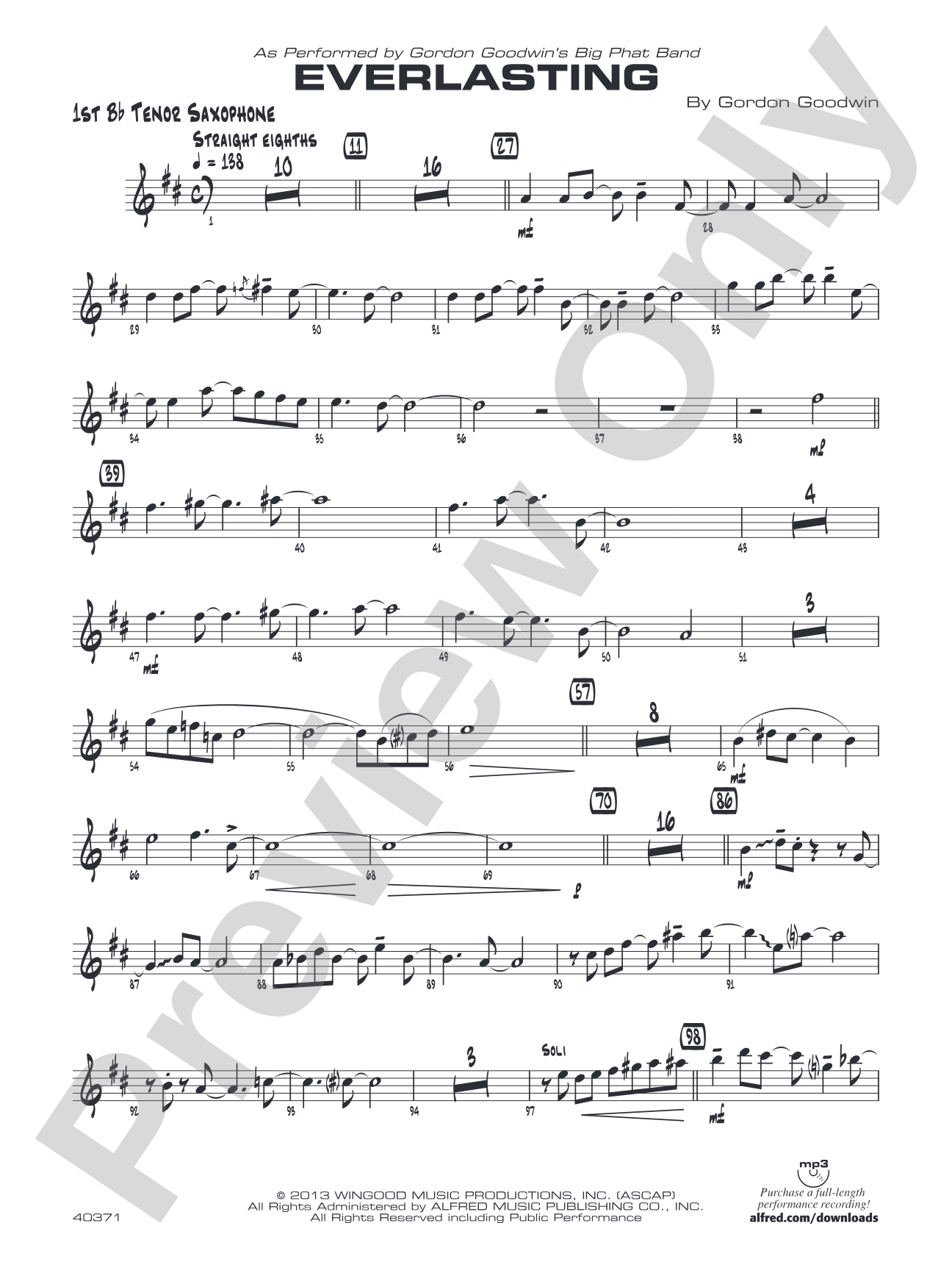 Everlasting: B-flat Tenor Saxophone