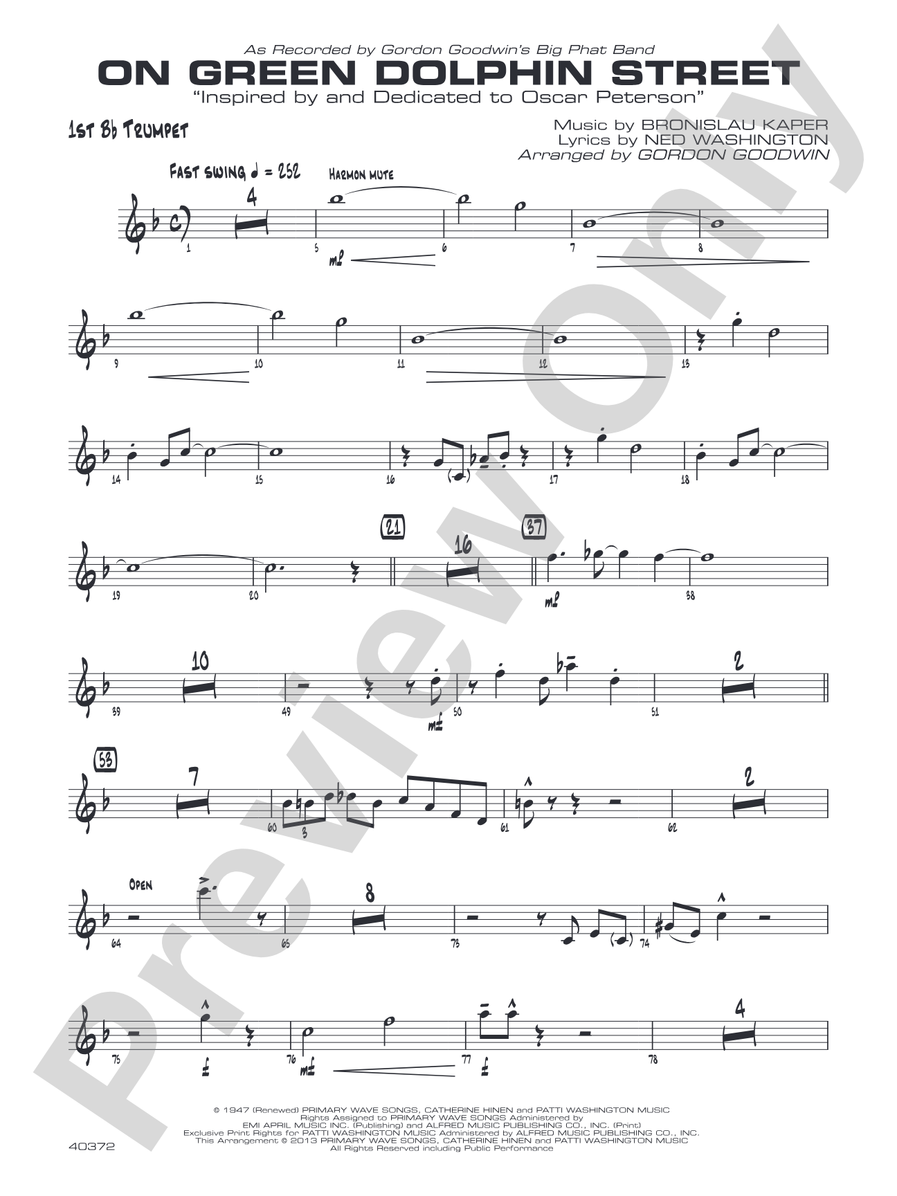 On Green Dolphin Street: 1st B-flat Trumpet