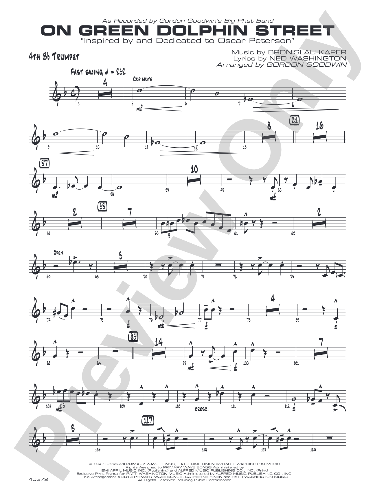 On Green Dolphin Street: 4th B-flat Trumpet