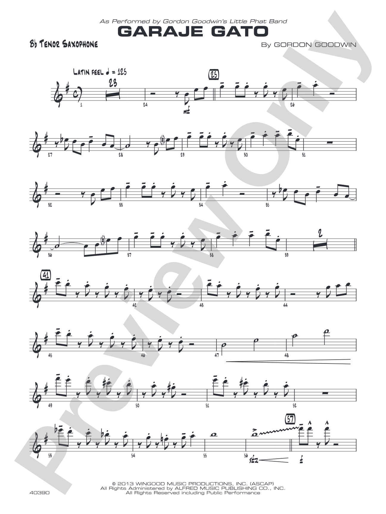 Garaje Gato: B-flat Tenor Saxophone