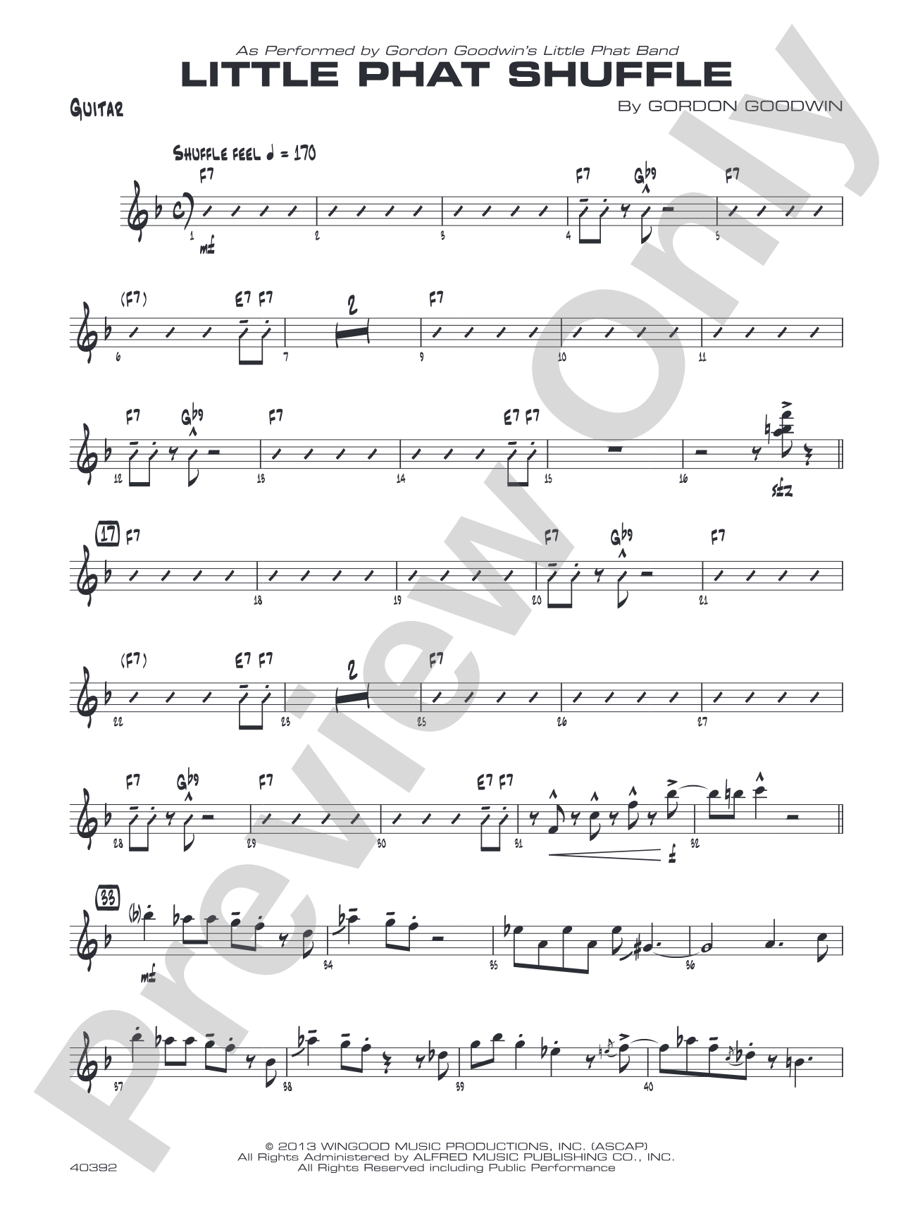 Little Phat Shuffle: Guitar