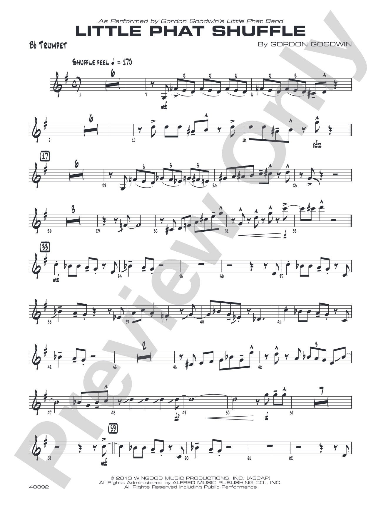 Little Phat Shuffle: 1st B-flat Trumpet