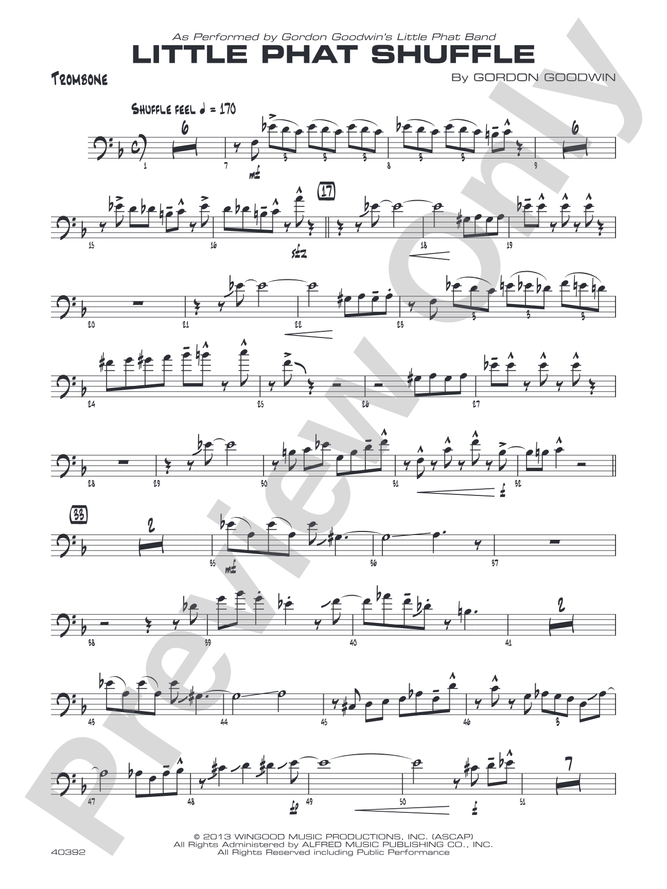 Little Phat Shuffle: 1st Trombone