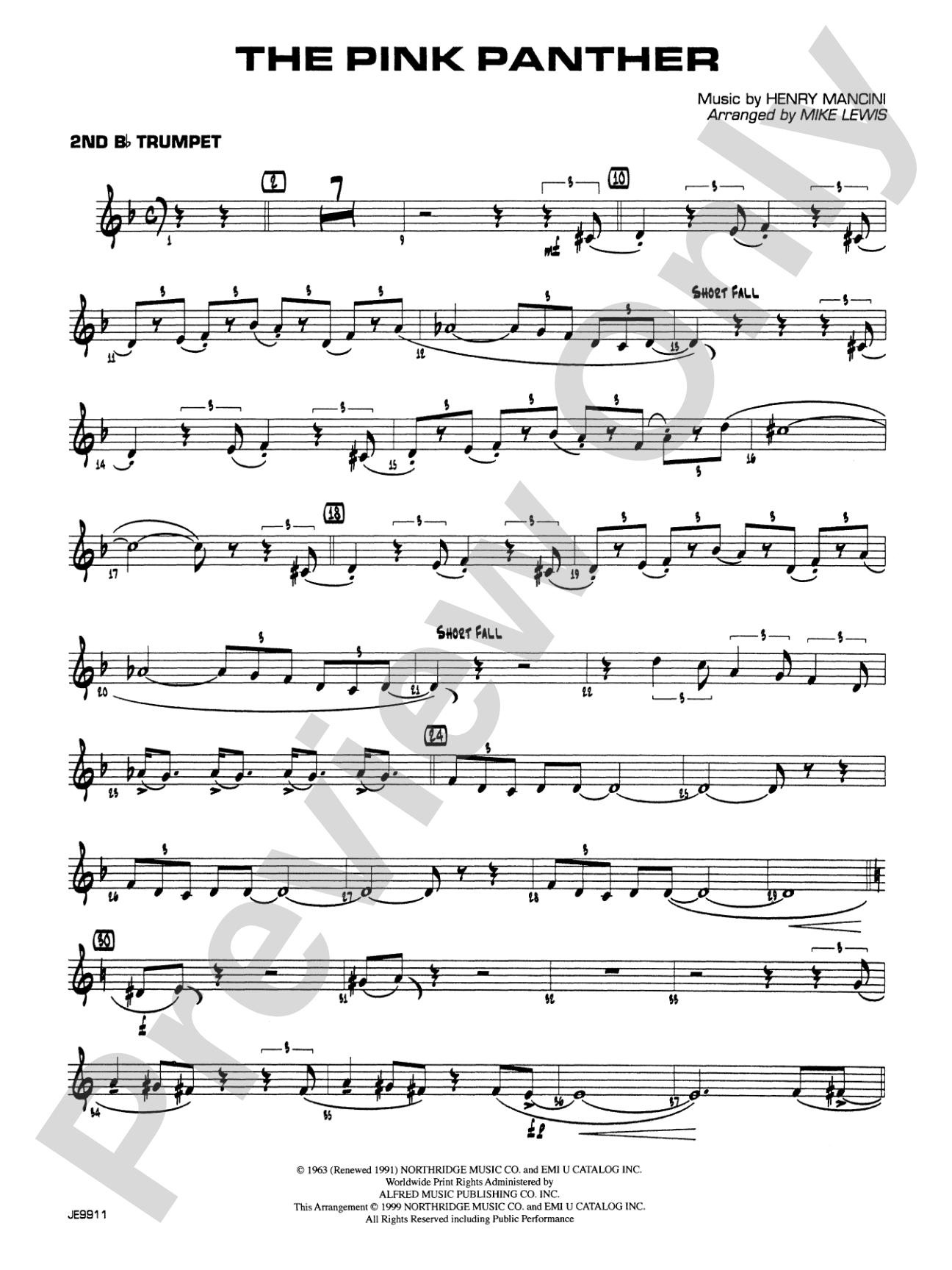 The Pink Panther: 2nd B-flat Trumpet