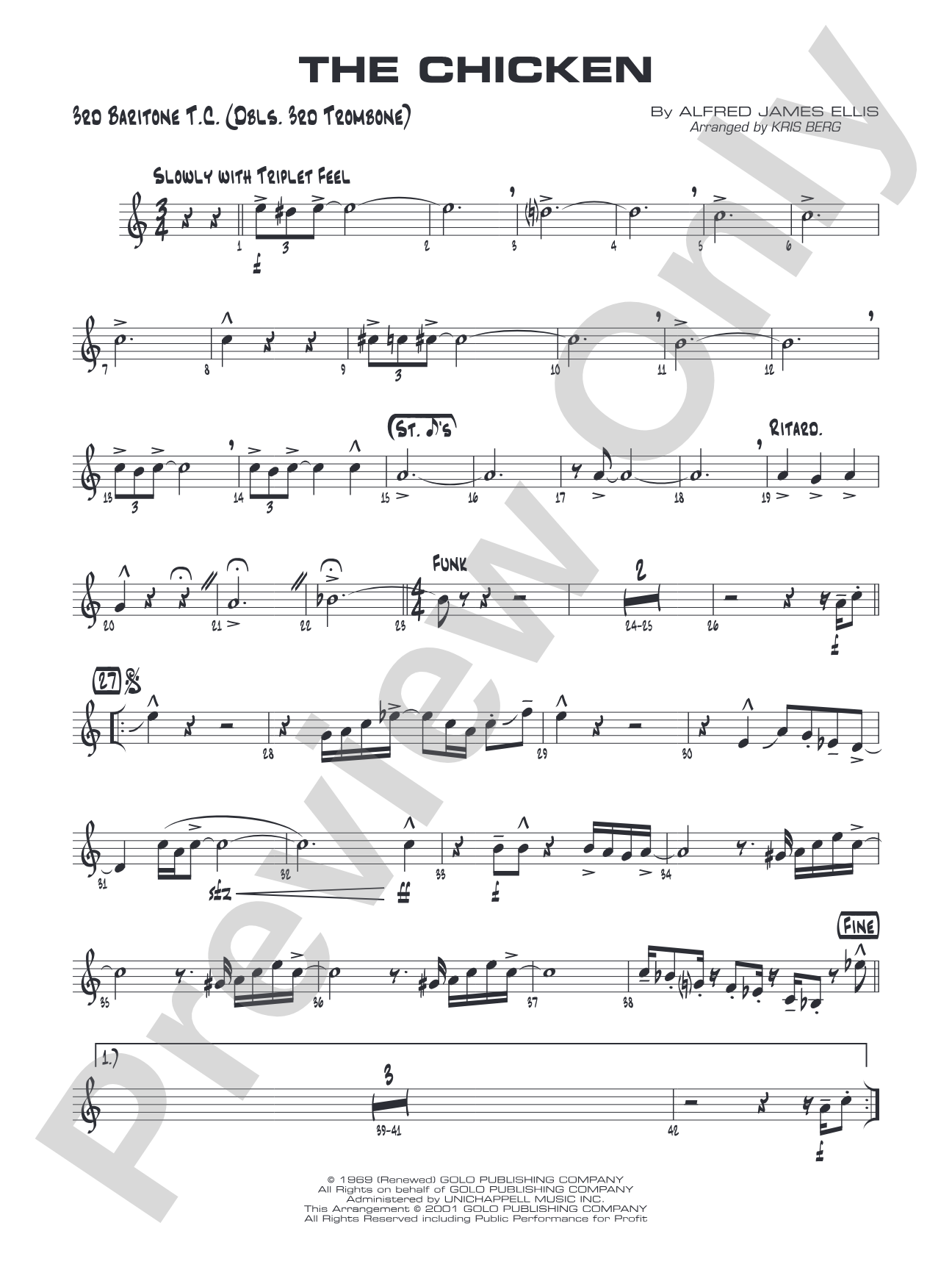 The Chicken: 3rd Baritone T.C.