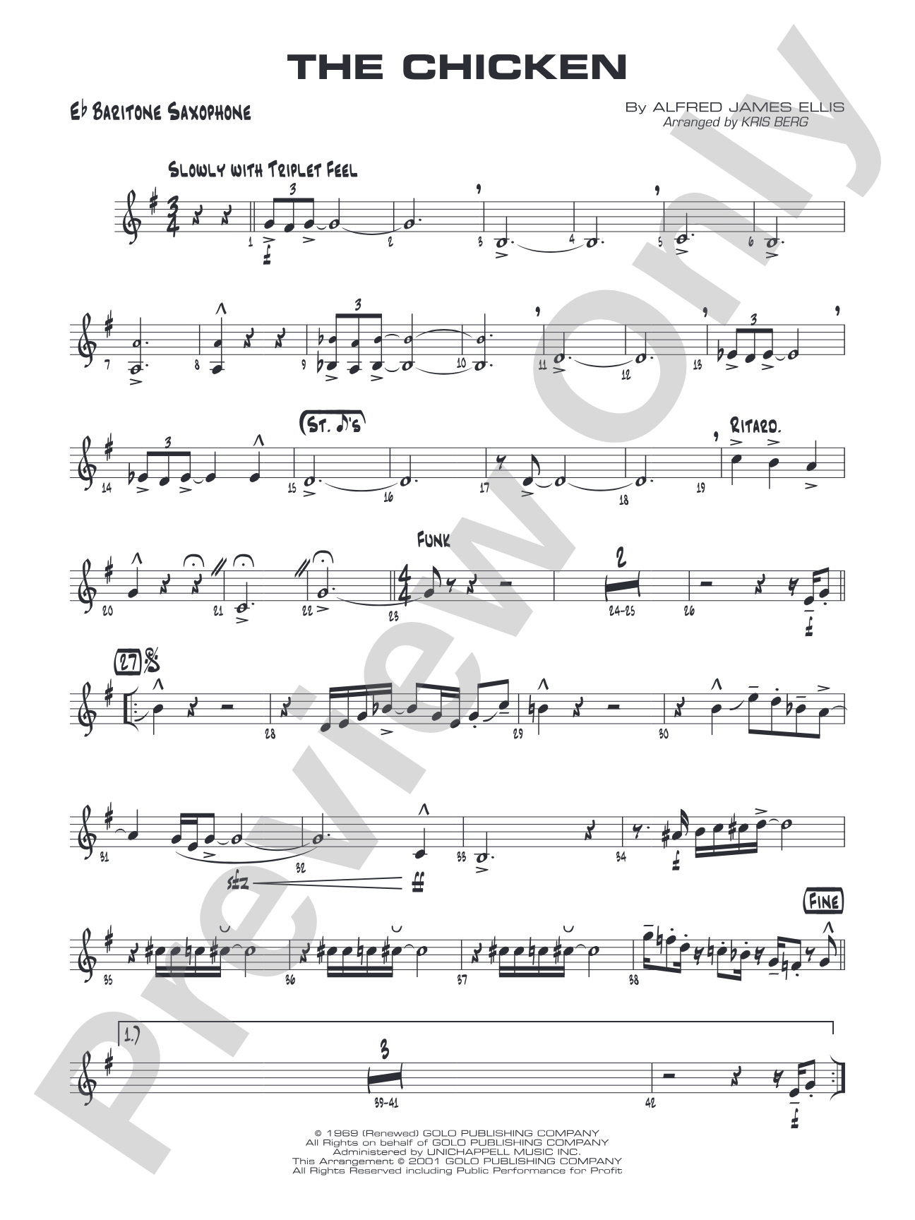 The Chicken: E-flat Baritone Saxophone