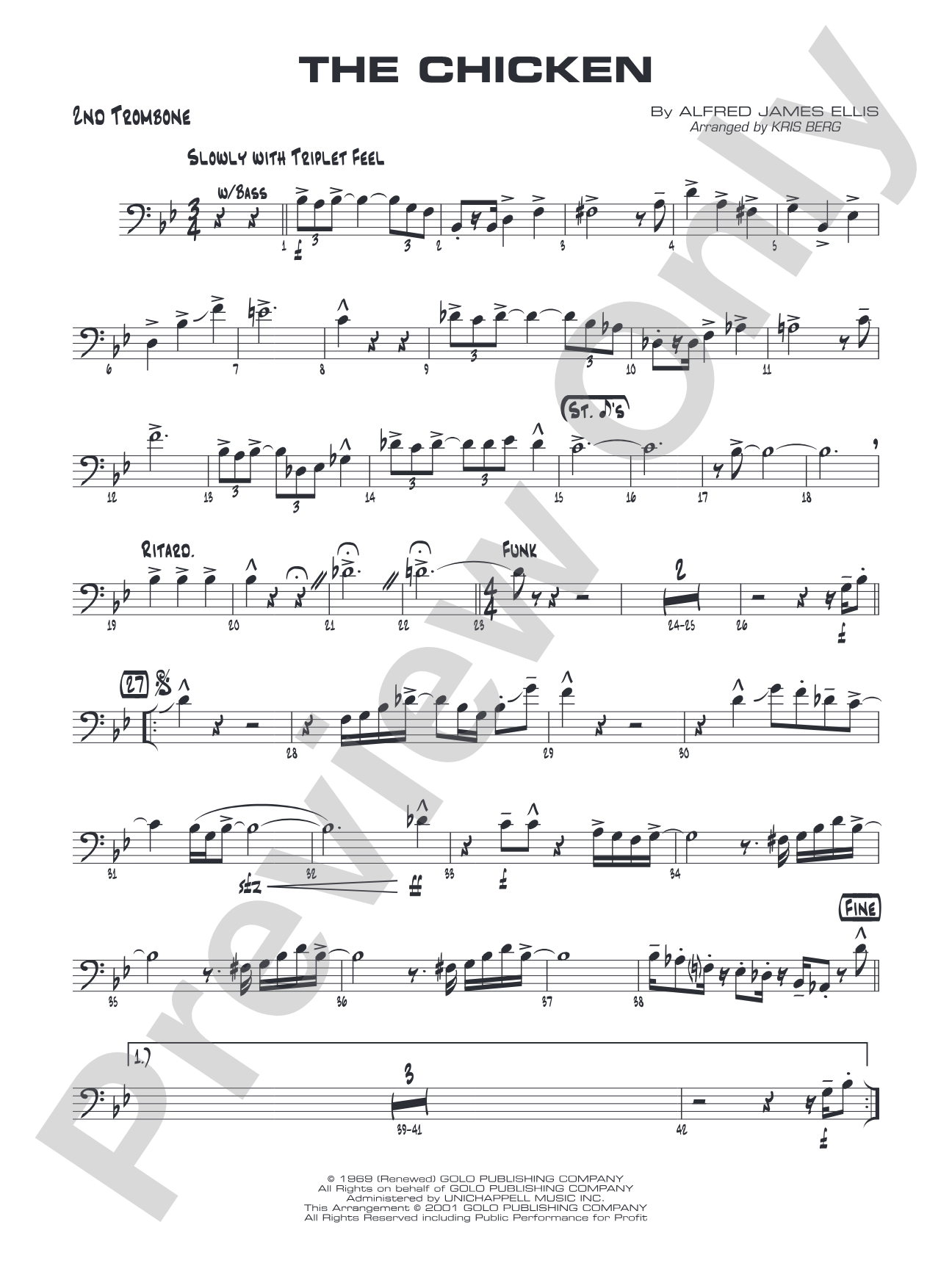 The Chicken: 2nd Trombone