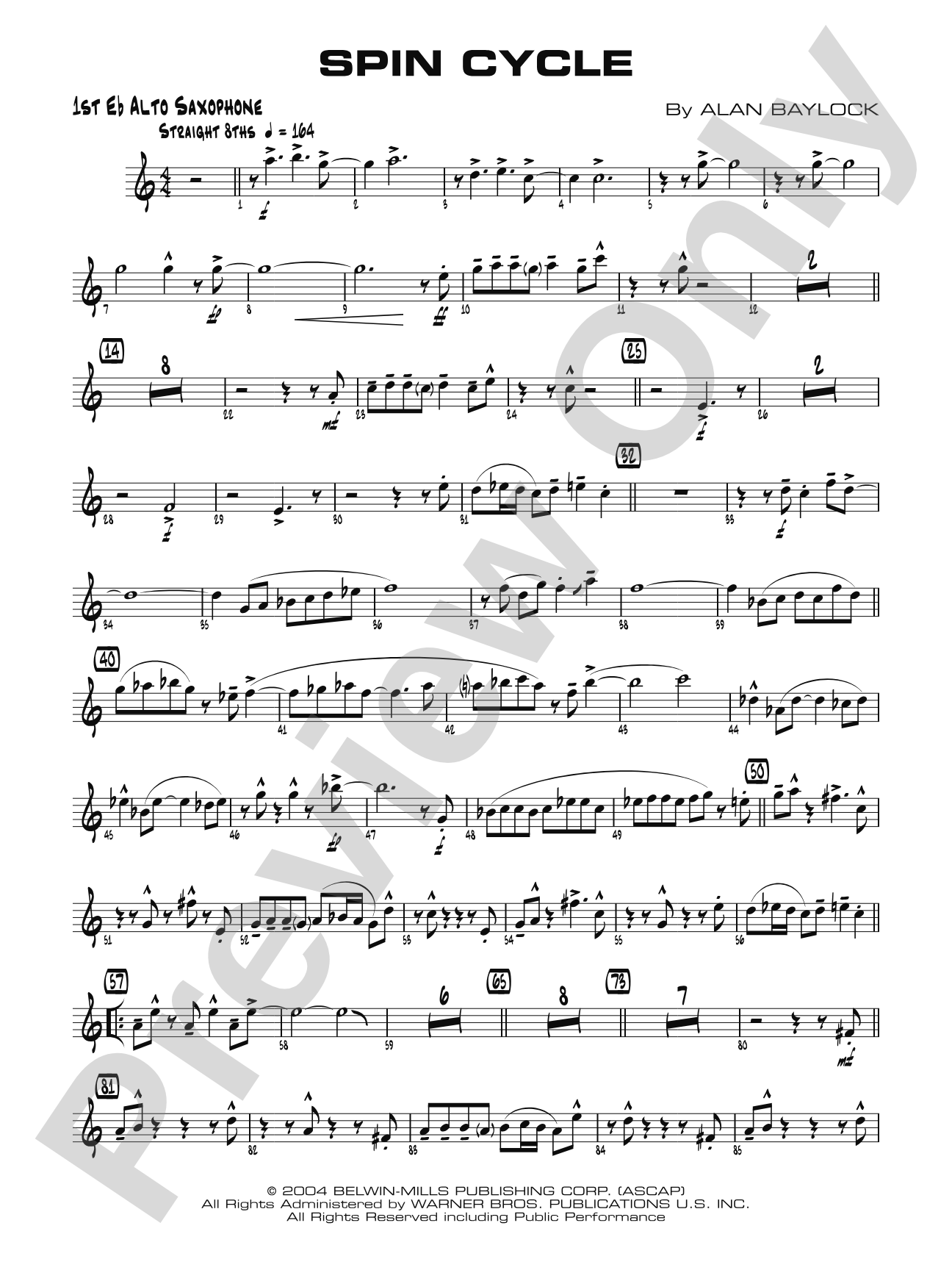 Spin Cycle: E-flat Alto Saxophone