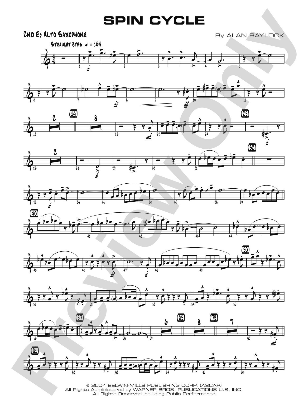 Spin Cycle: 2nd E-flat Alto Saxophone