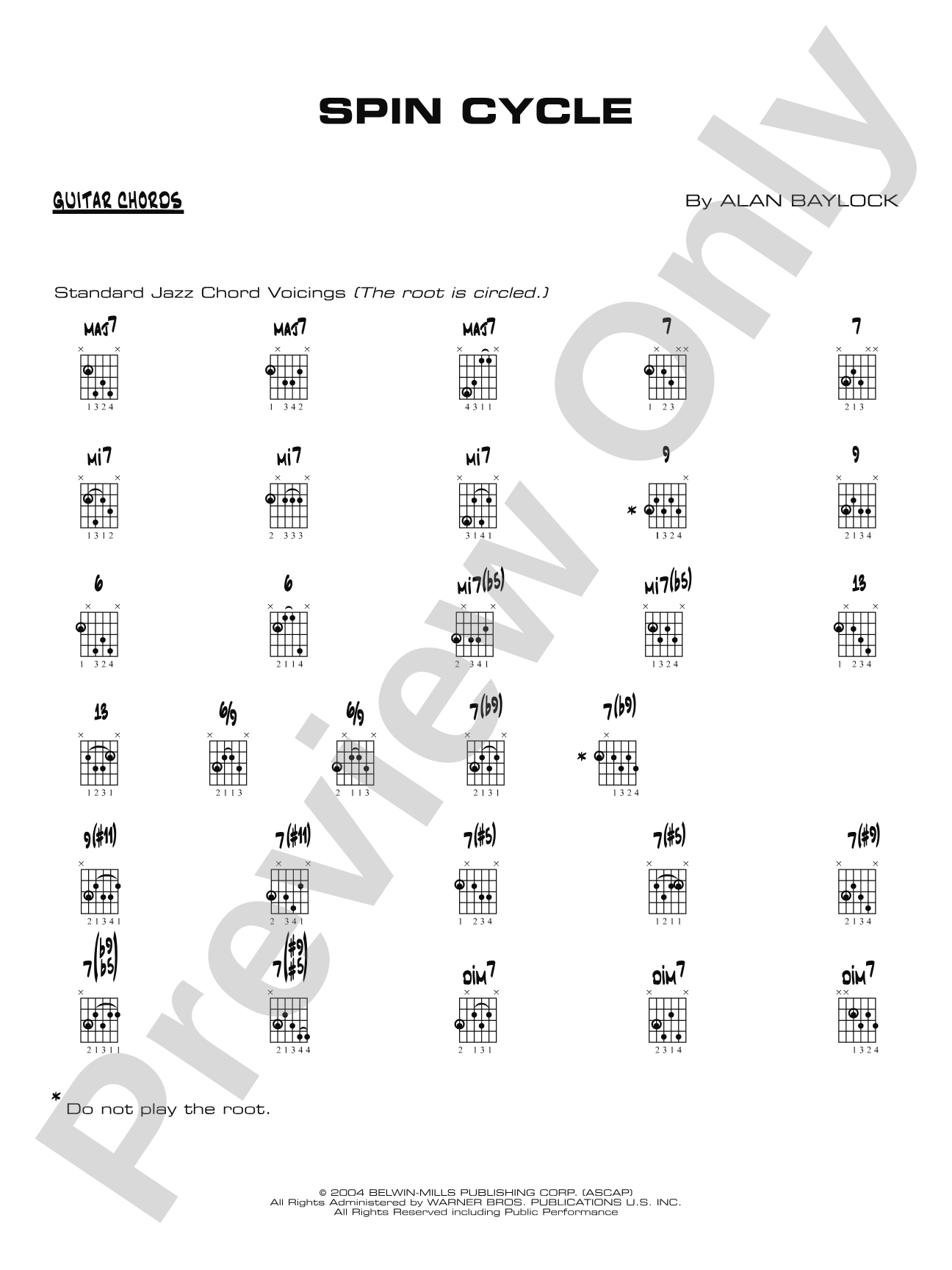 Spin Cycle: Guitar Chords