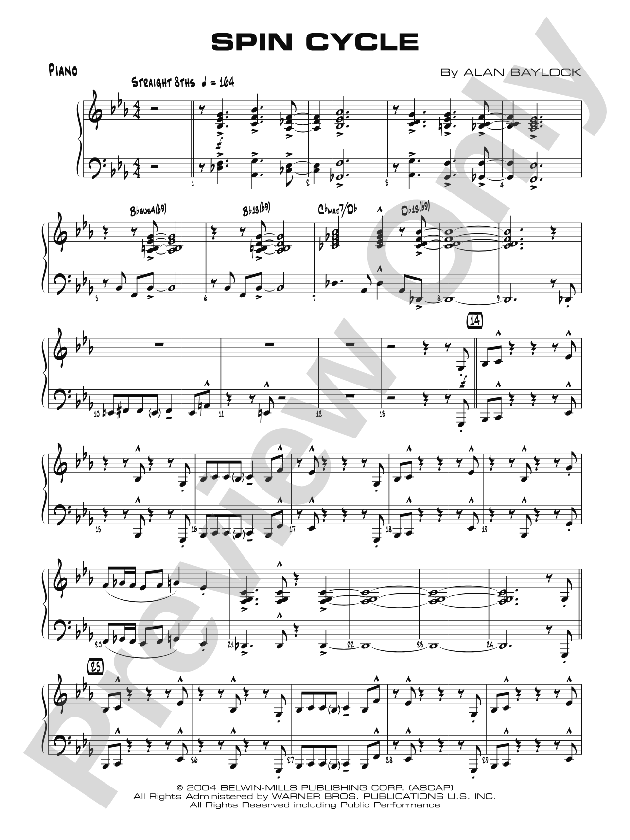 Spin Cycle: Piano Accompaniment