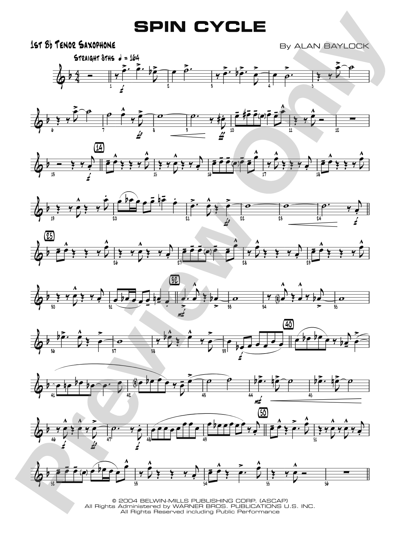 Spin Cycle: B-flat Tenor Saxophone