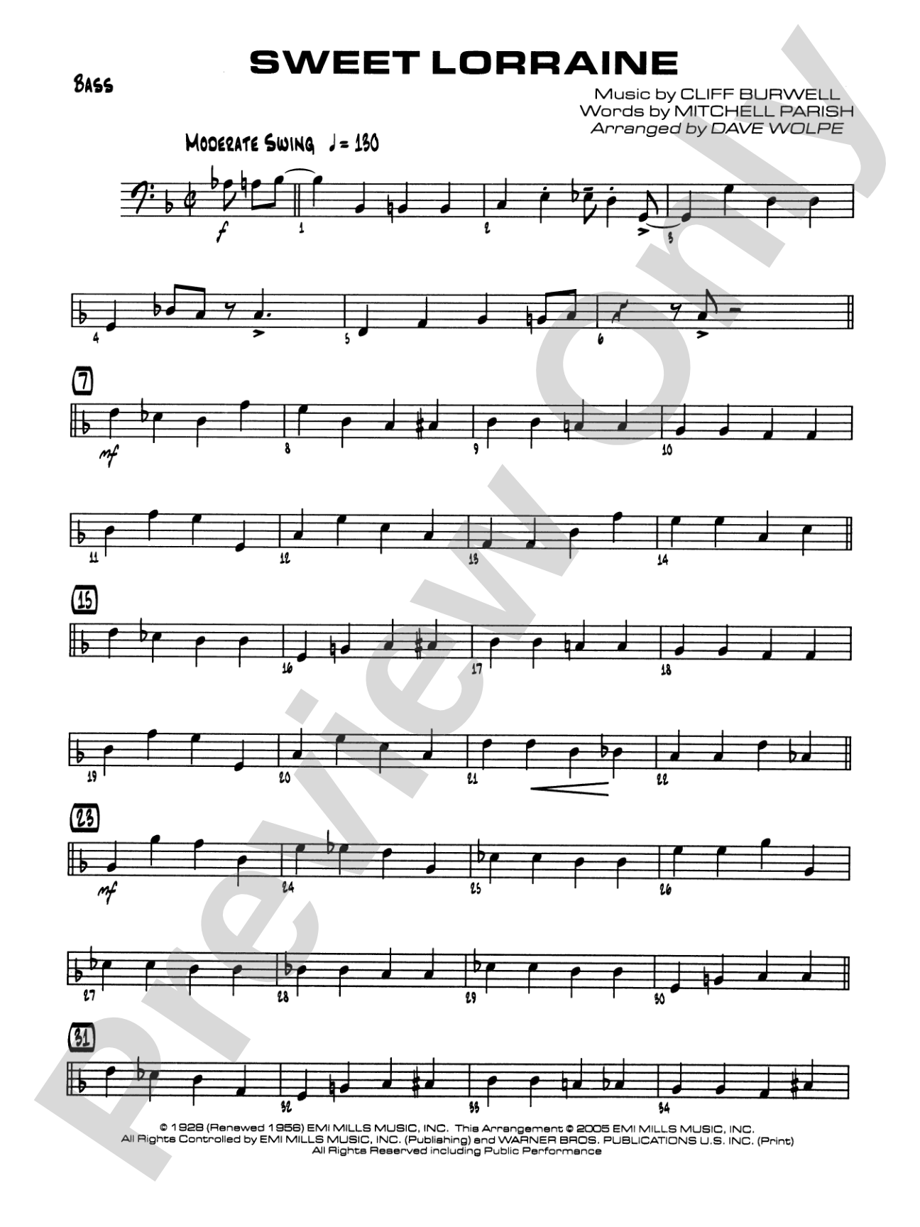 Sweet Lorraine: String Bass