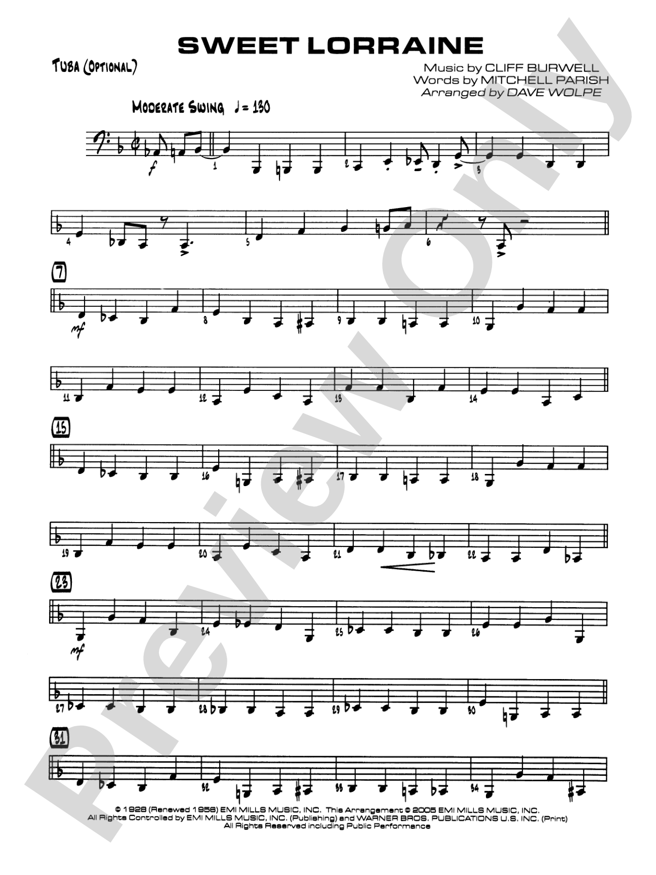 Sweet Lorraine: Tuba